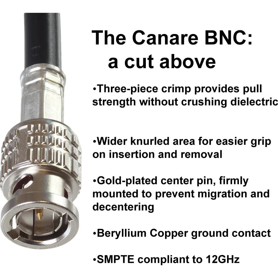 Cable de Audio Digital Coaxial Blue Jeans 0.91m RCA a BNC Negro