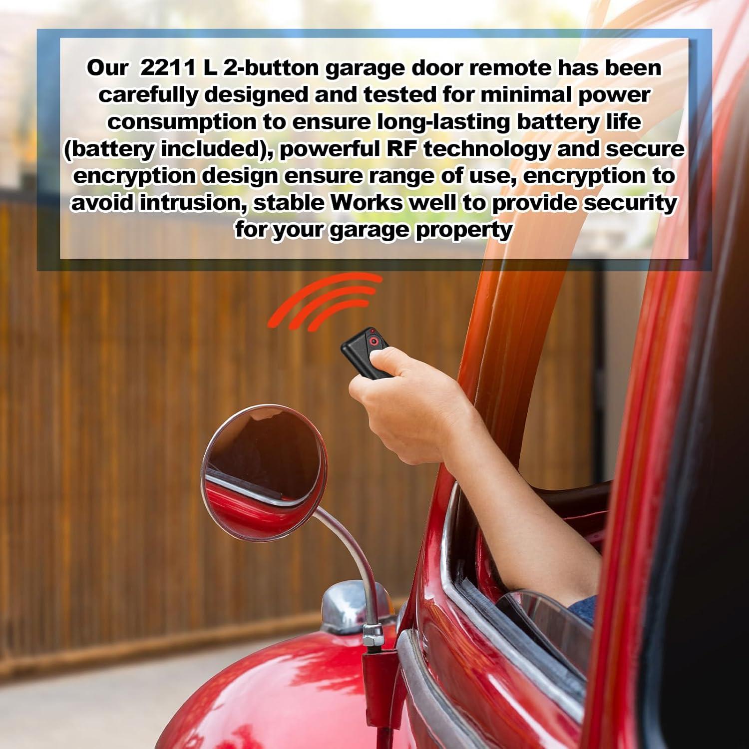 Control Remoto de Puerta de Garaje Kingdder 2211 L 2 Botones