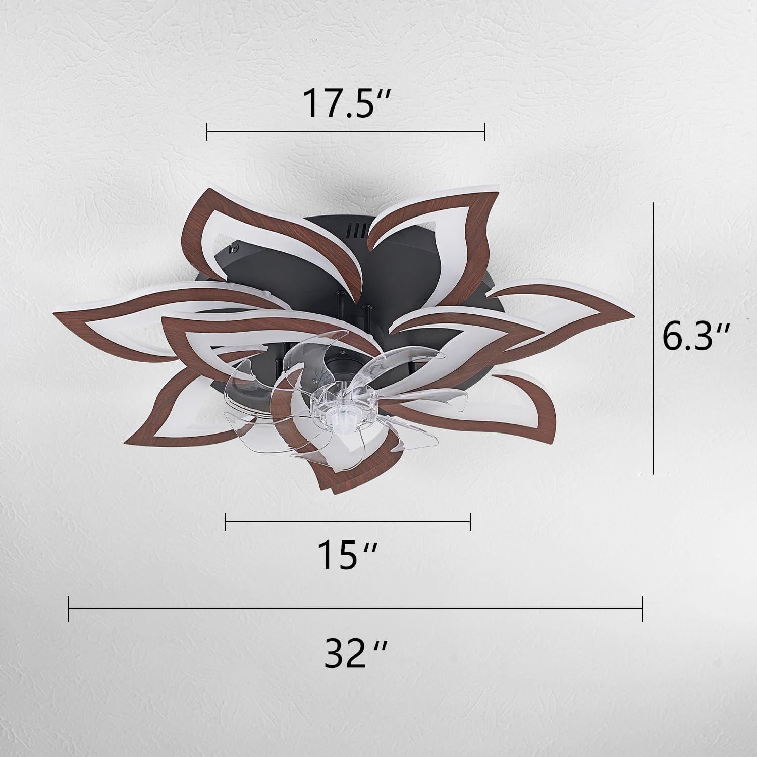 Ventilador de Techo Yfrest 81.3 cm con Luz y Control Remoto