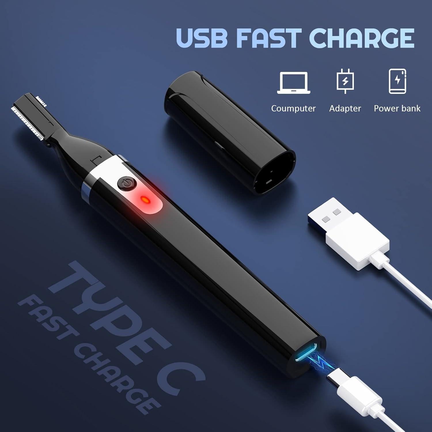 Recortador de cejas eléctrico Dapsang 102, recargable y lavable