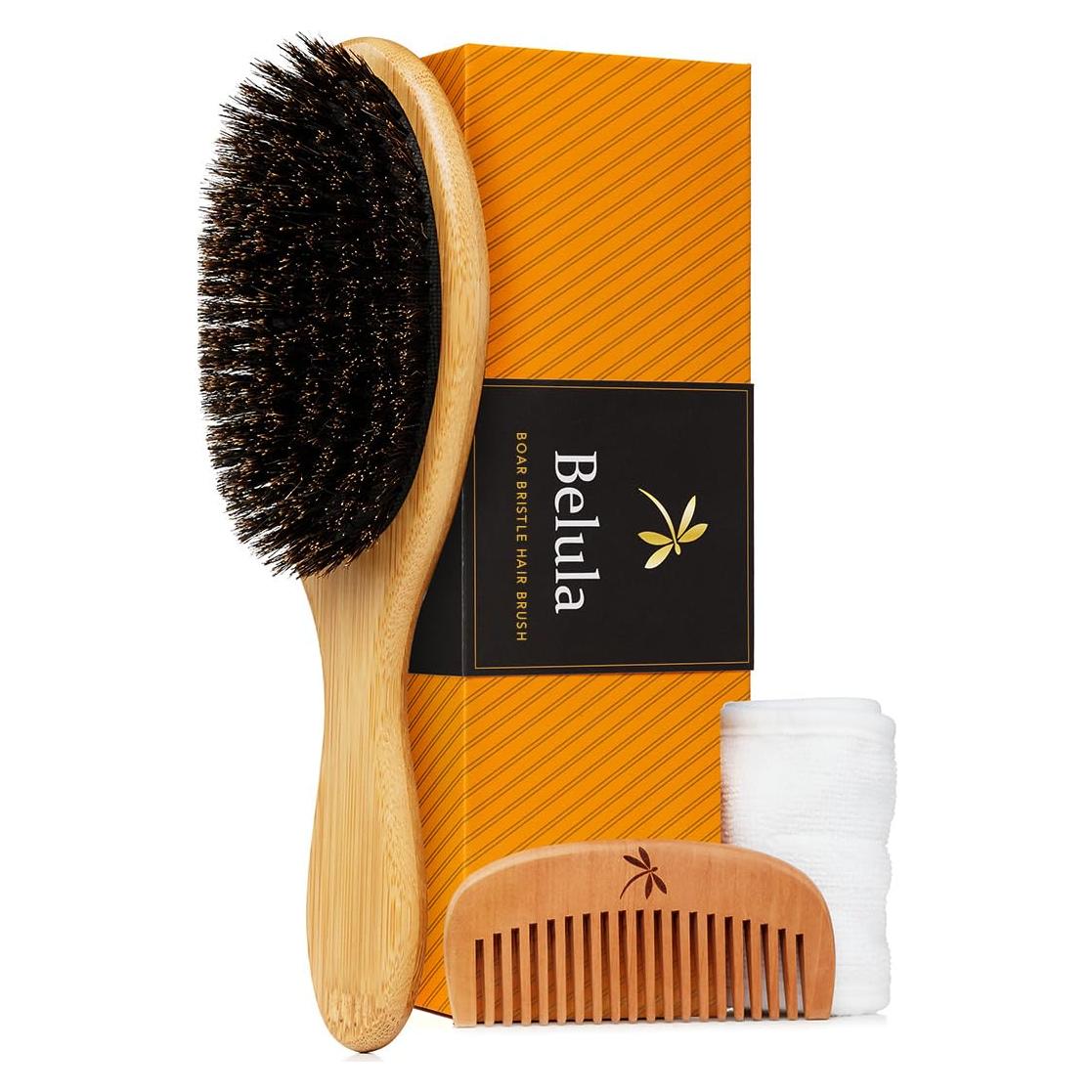 Cepillo de Cerdas de Jabalí Belula para Cabello Fino - Set Completo