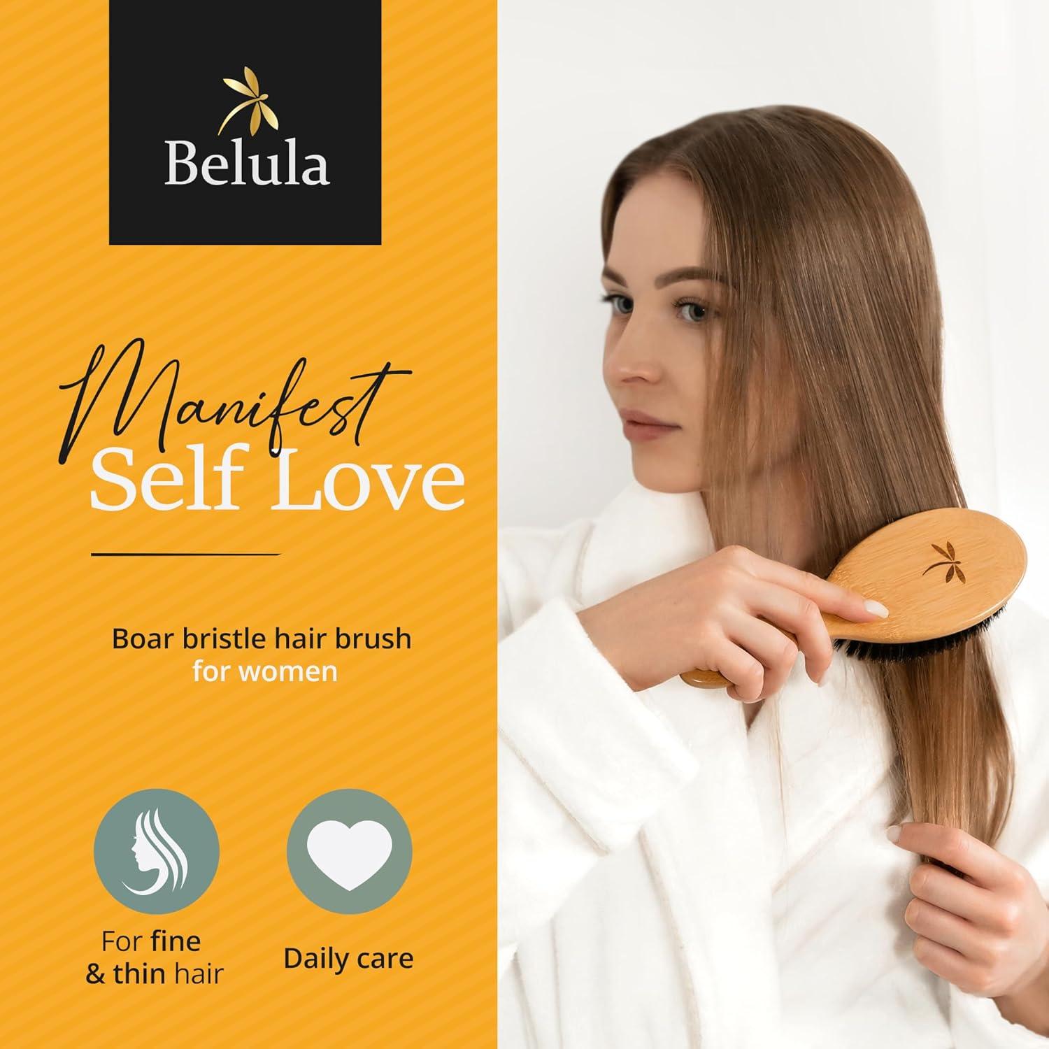 Cepillo de Cerdas de Jabalí Belula para Cabello Fino - Set Completo