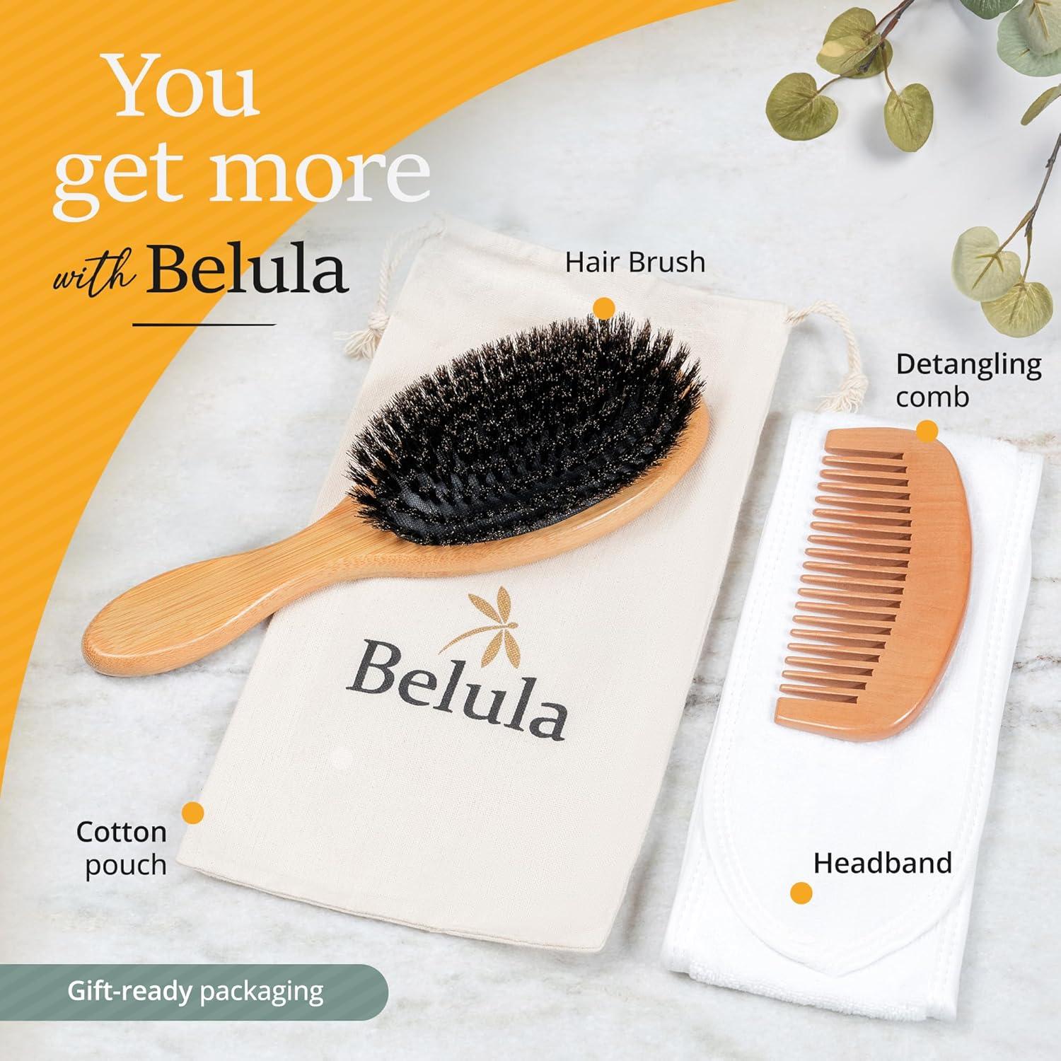 Cepillo de Cerdas de Jabalí Belula para Cabello Fino - Set Completo