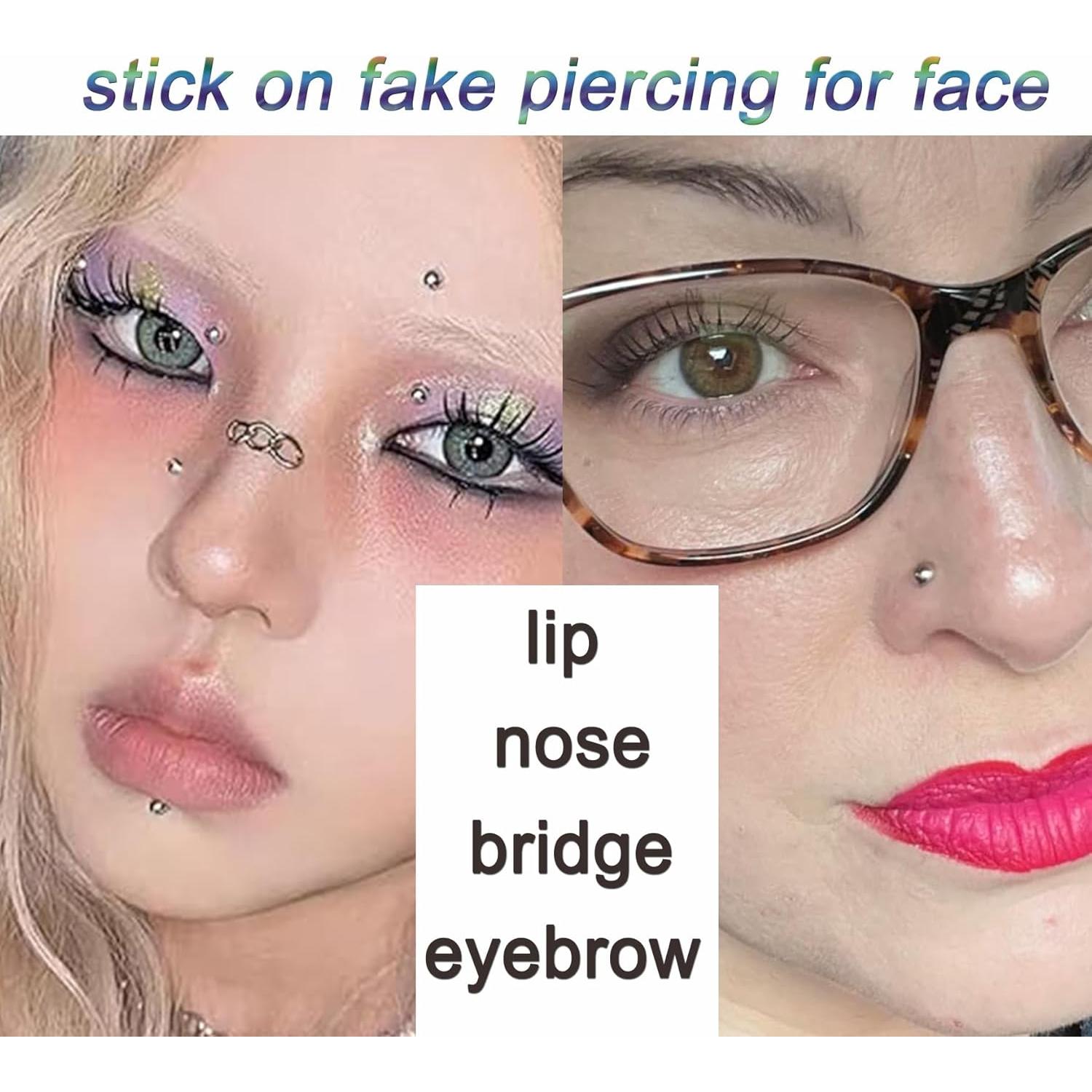 Piercings Falsos MODRSA - Stud de Nariz y Cejas - Plata y Oro