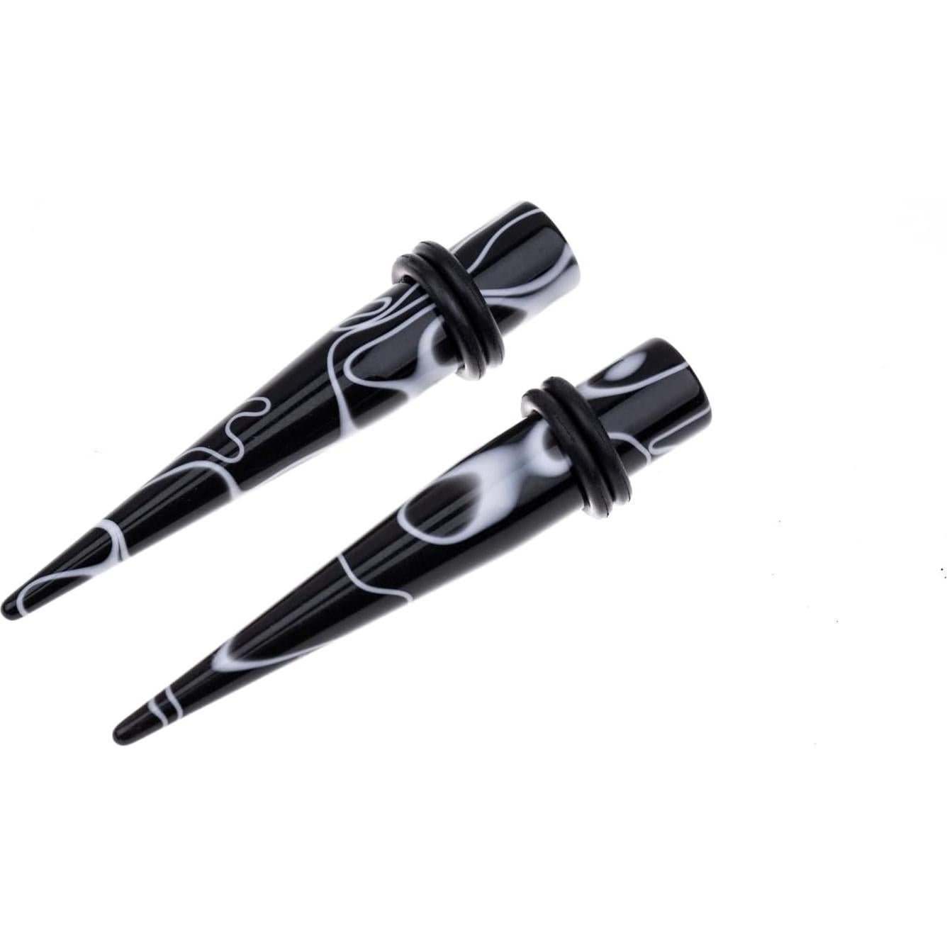 Kit de Estiramiento de Orejas 50 Piezas Acrílico y Silicona