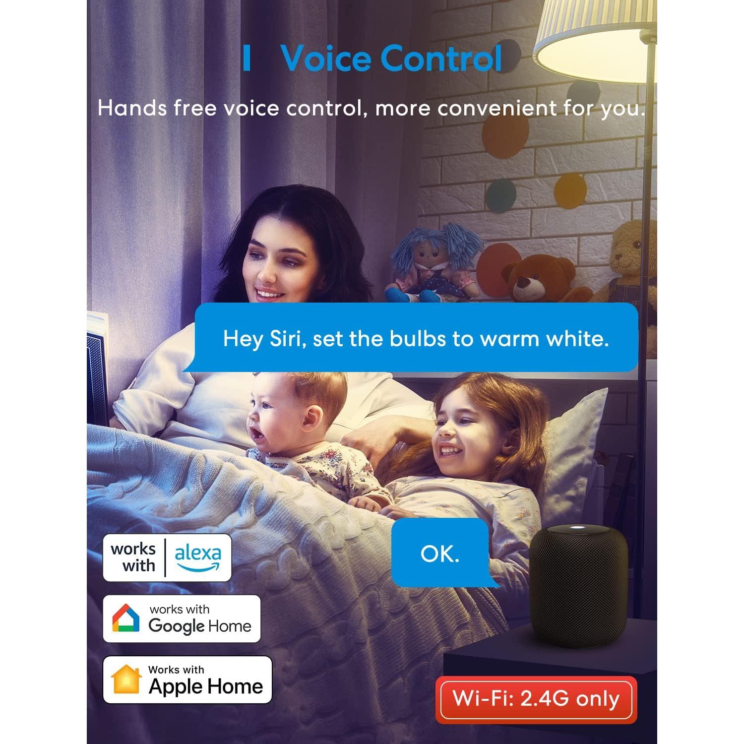 Bombilla Inteligente Meross BR30 LED WiFi Regulable 14W Multicolor