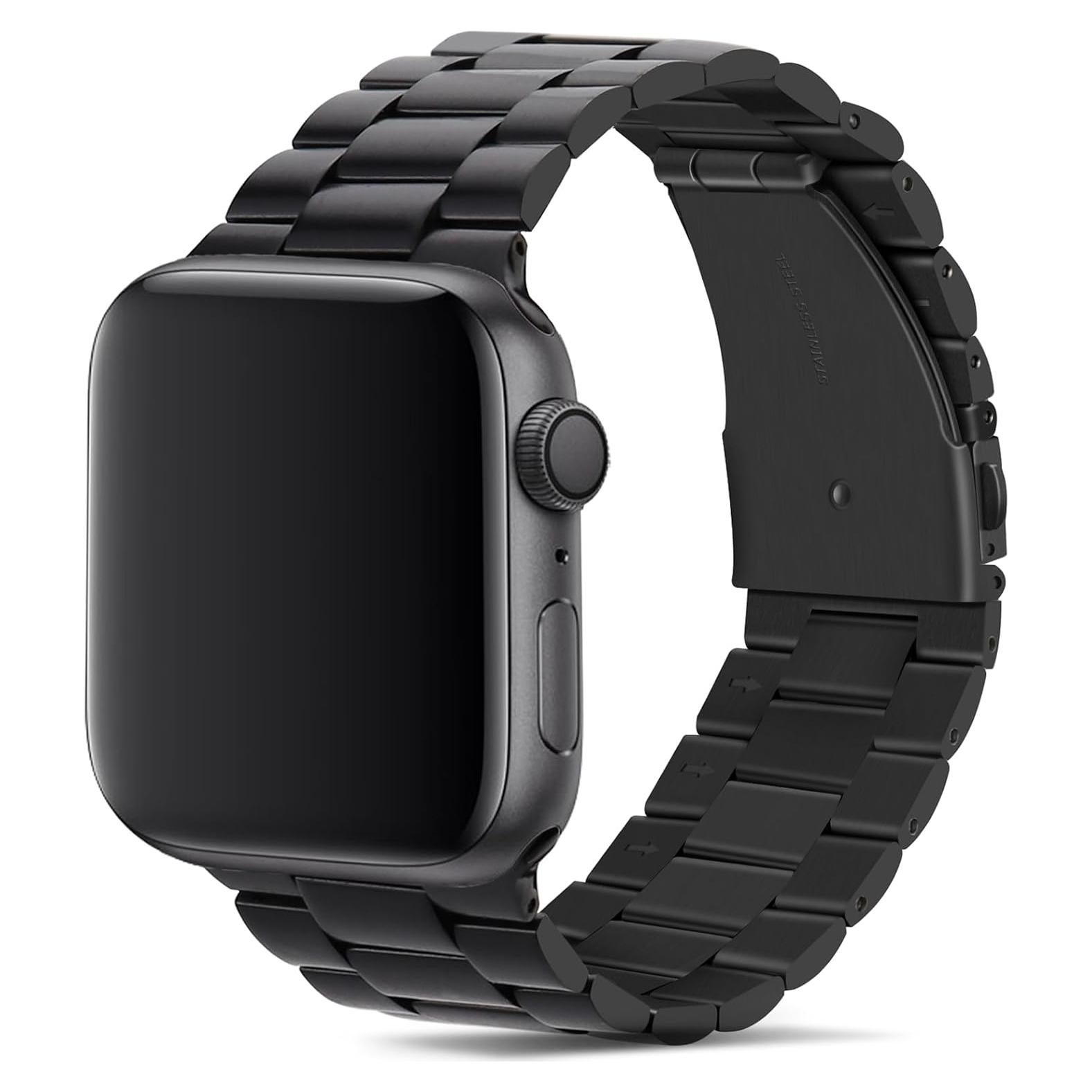 Correa de Acero Inoxidable Tasikar para Apple Watch 38-42mm Negro