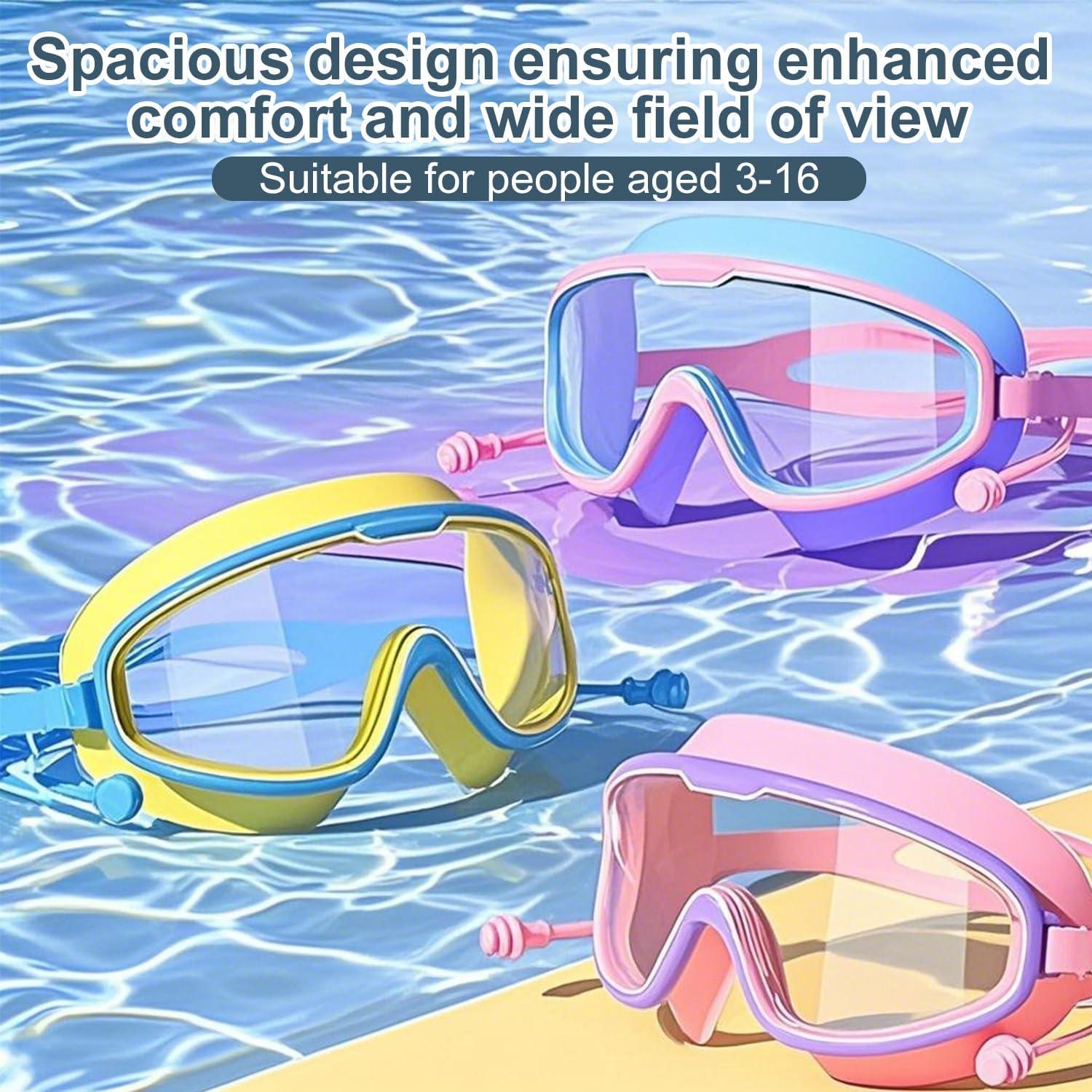 Gafas de Natación Nufelag para Niños 3-14 Años Anti-Niebla