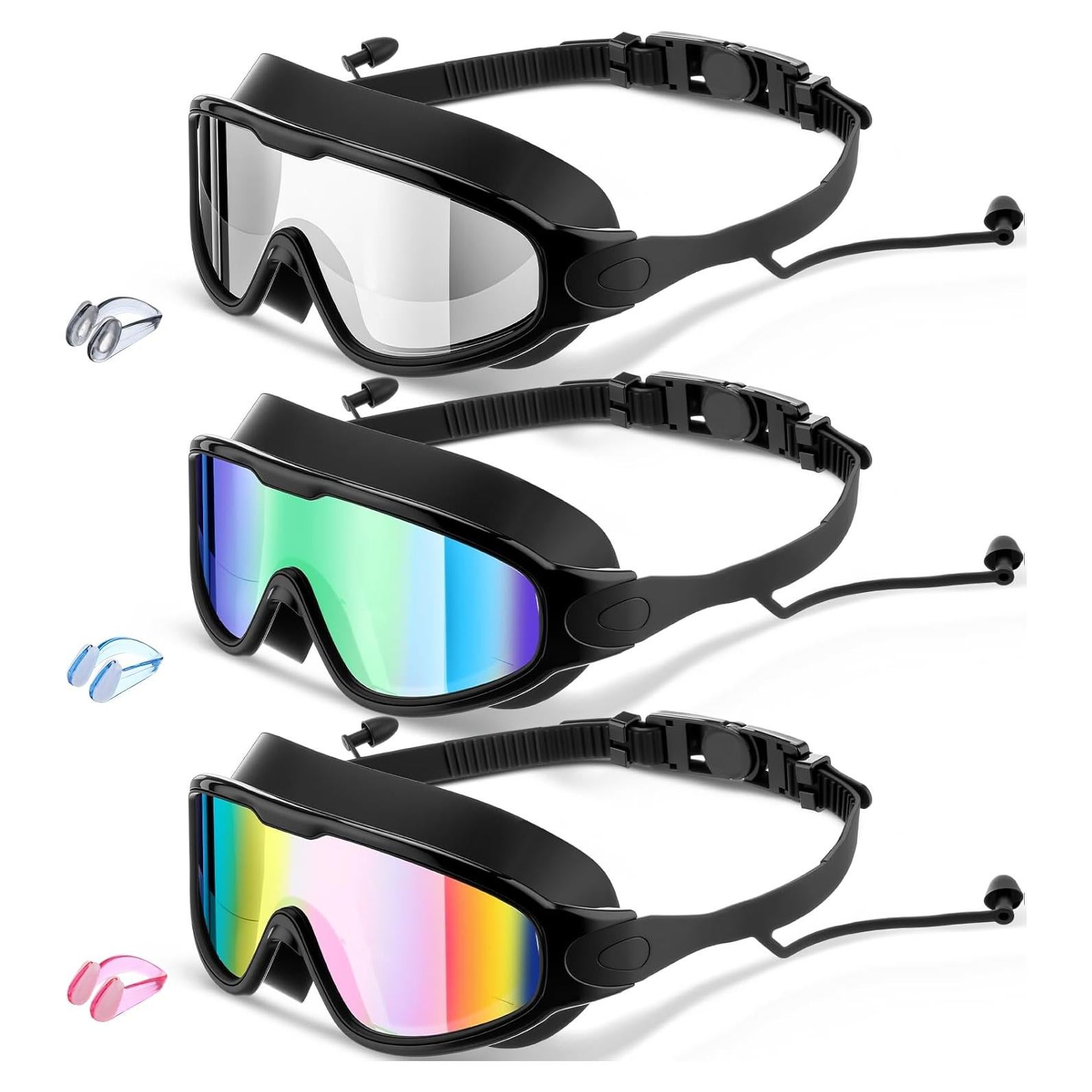 Gafas de Natación Konohan Adultos Antivaho 3 Piezas UV