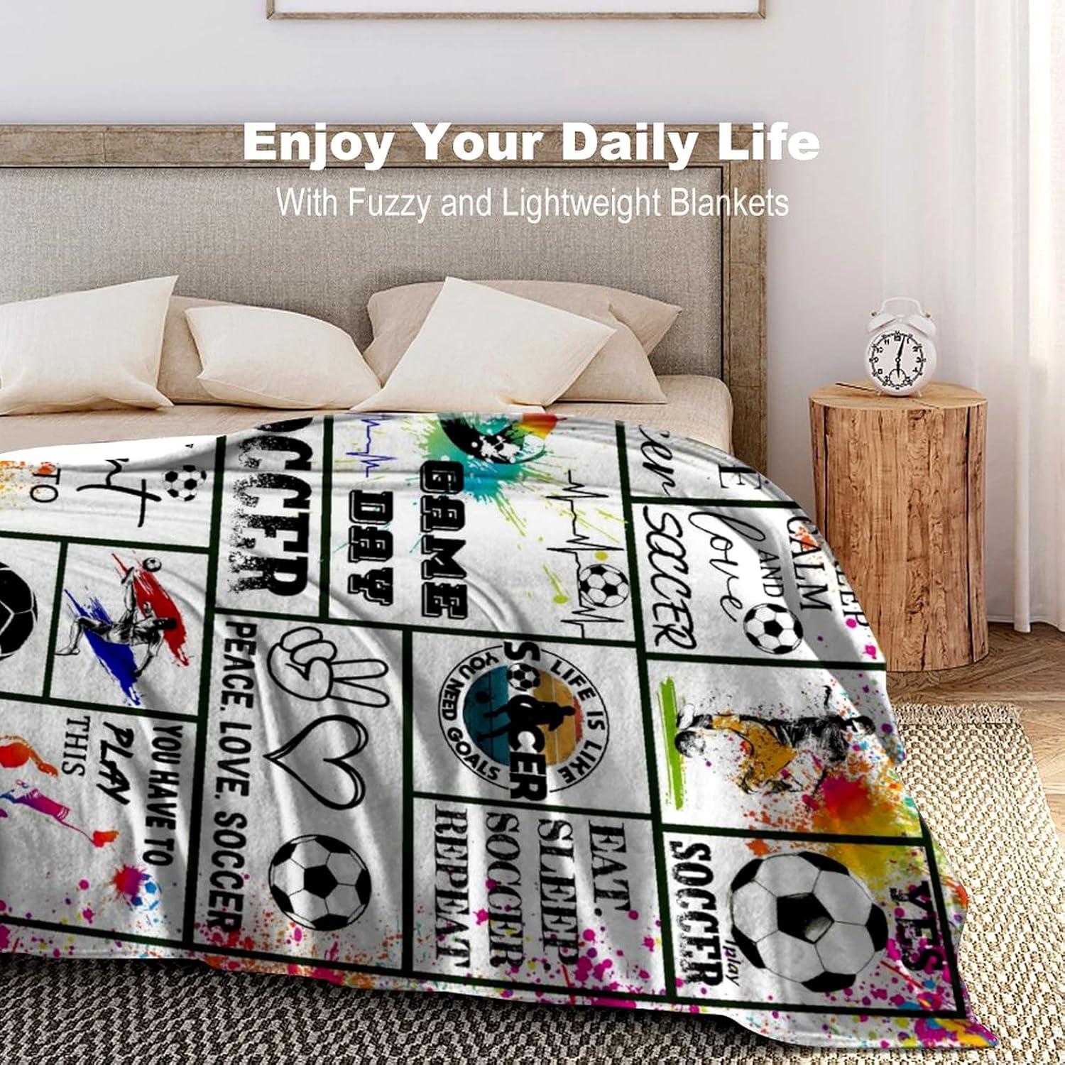 Manta de Fútbol MIBDDK 127x102 cm Franela Ultra Suave