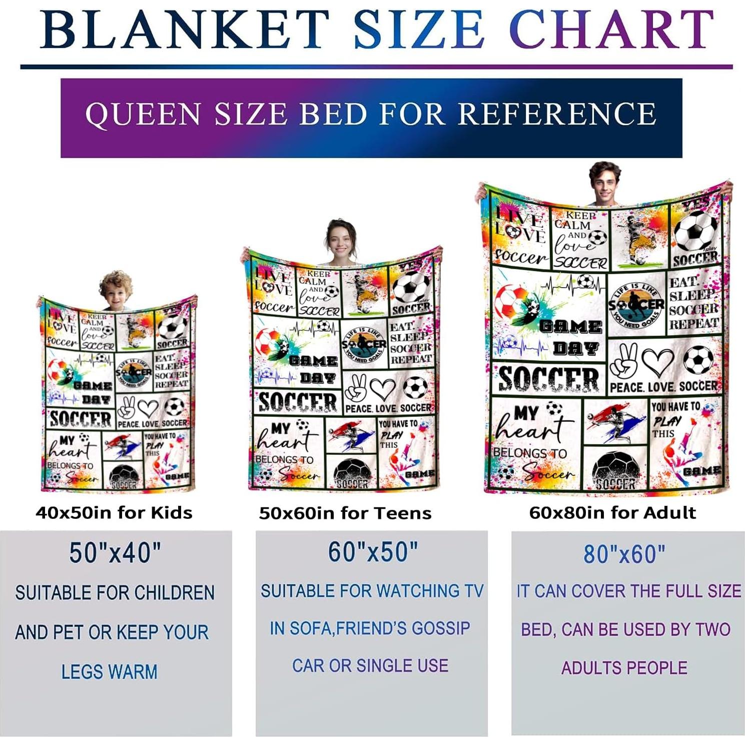 Manta de Fútbol MIBDDK 127x102 cm Franela Ultra Suave