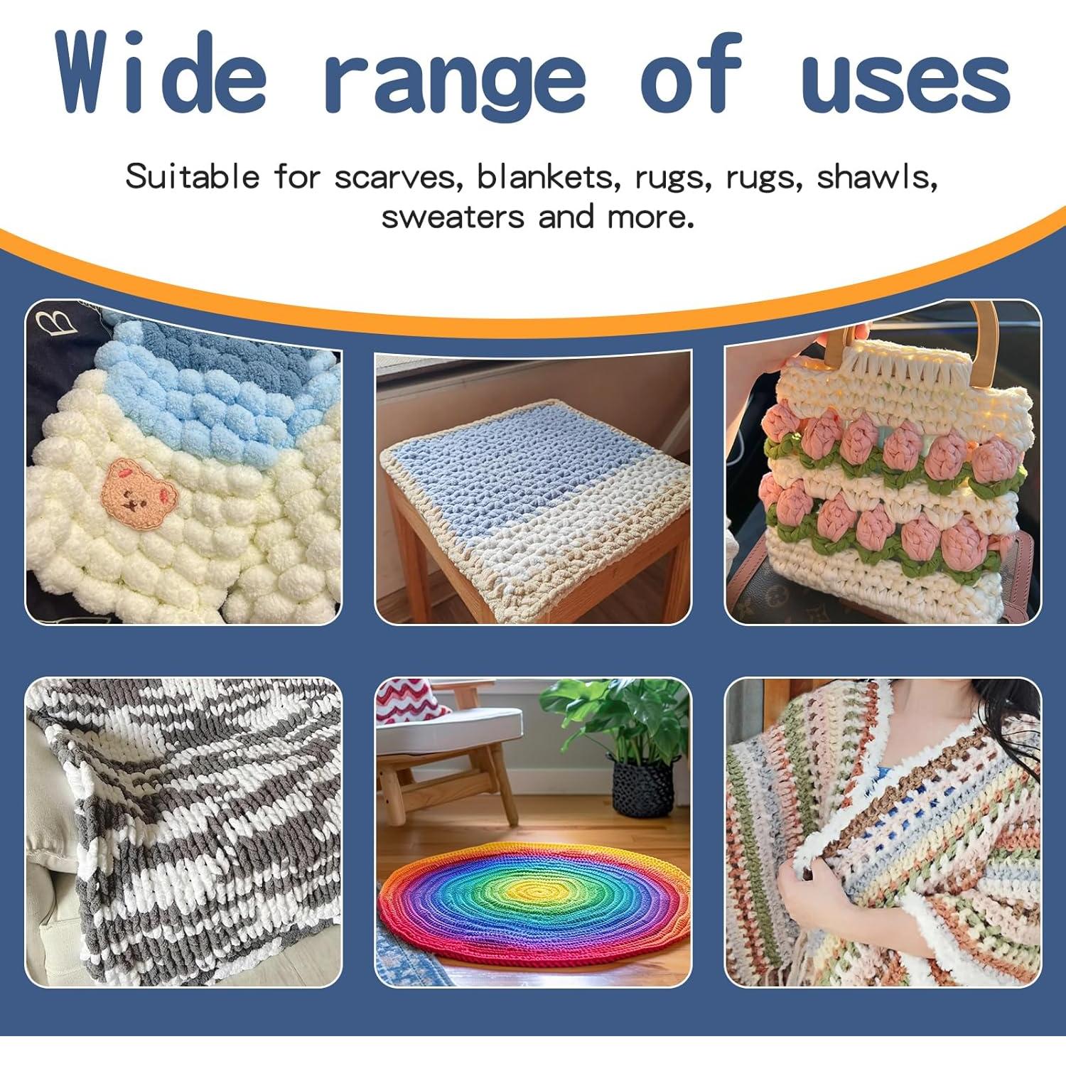 Conjunto de Ganchos de Crochet Grandes QMNNMA 12-25mm Azul