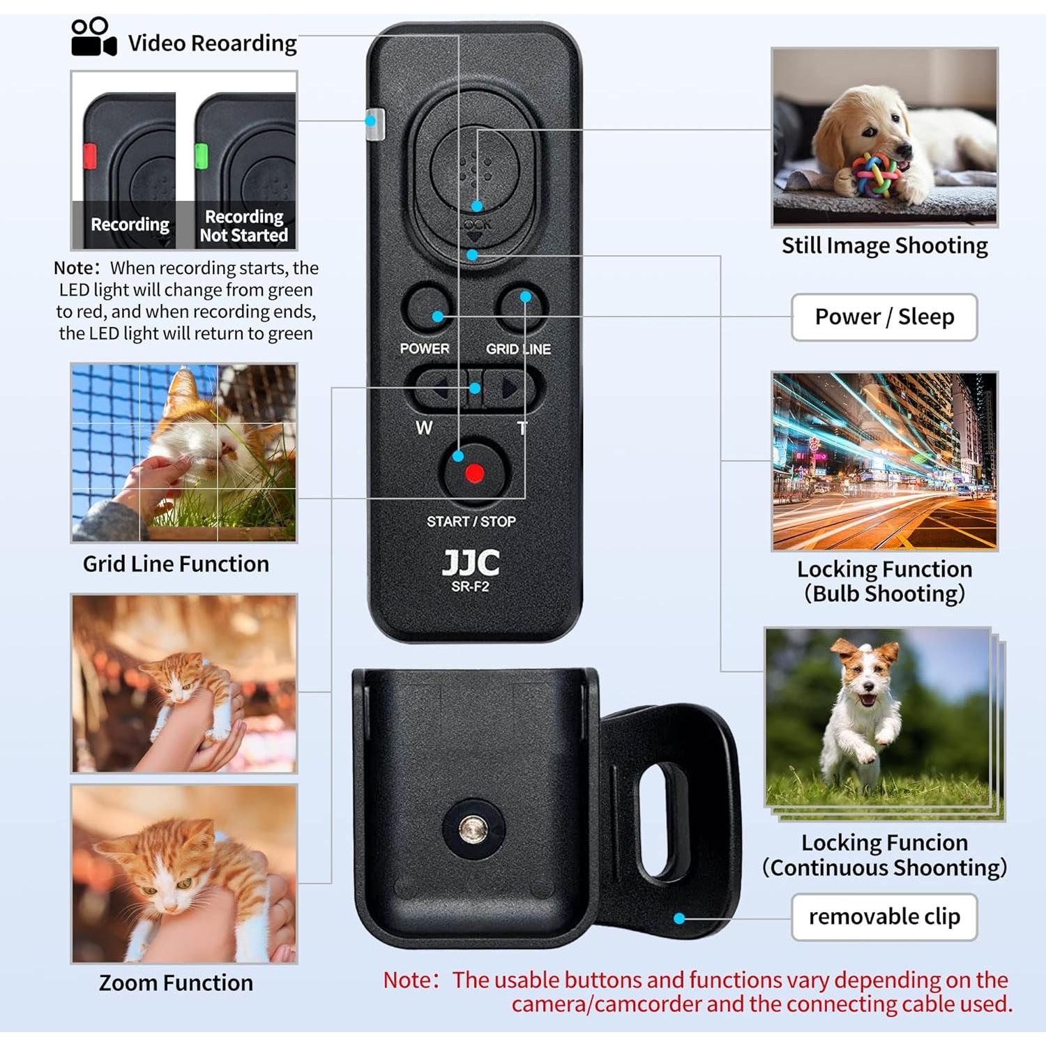 Control Remoto JJC-SR-F2 para Cámaras Sony con Cable 1m