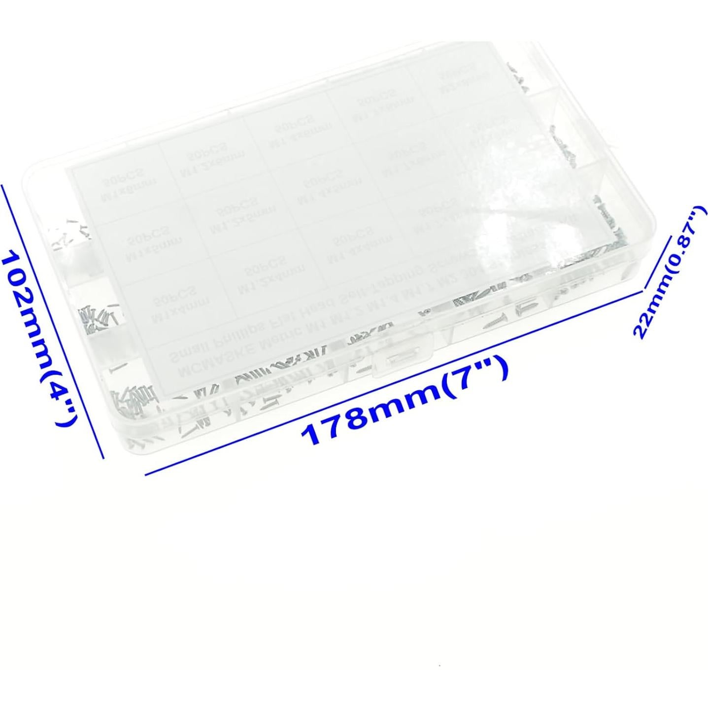 Kit de Tornillos Autorroscantes M1 M1.2 M1.4 M1.7 M2 Acero Inox 750PCS