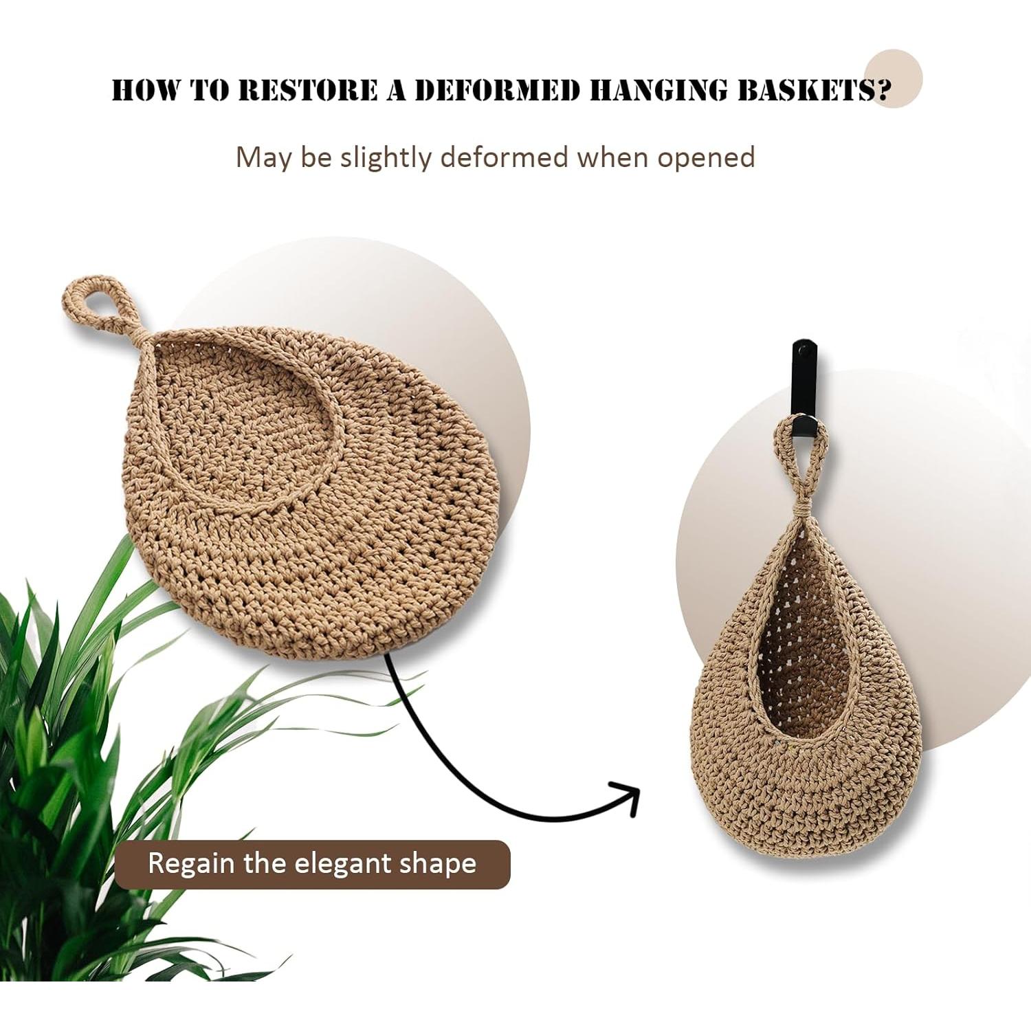 Juego de 3 cestas colgantes MKO SHUN para frutas y verduras