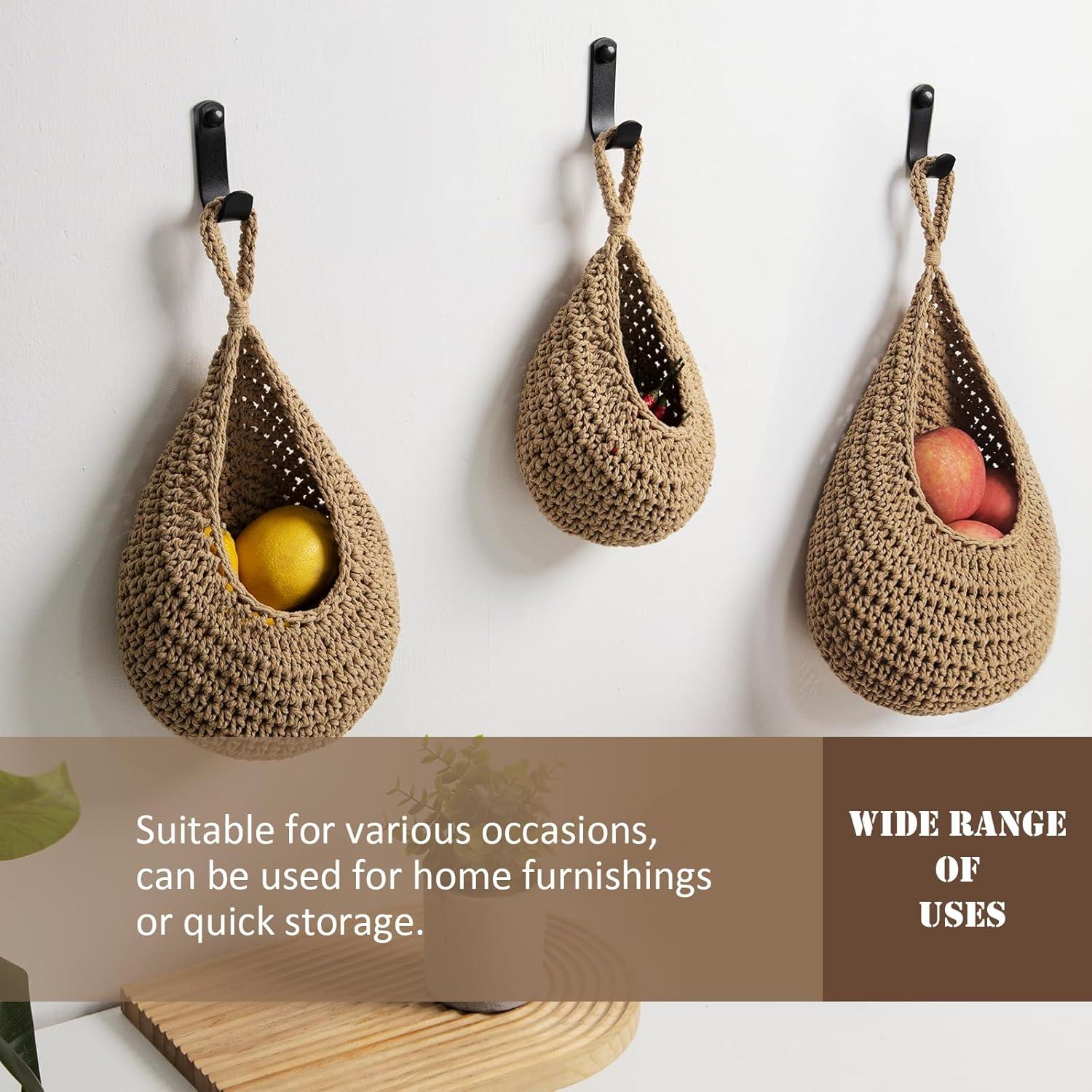 Juego de 3 cestas colgantes MKO SHUN para frutas y verduras