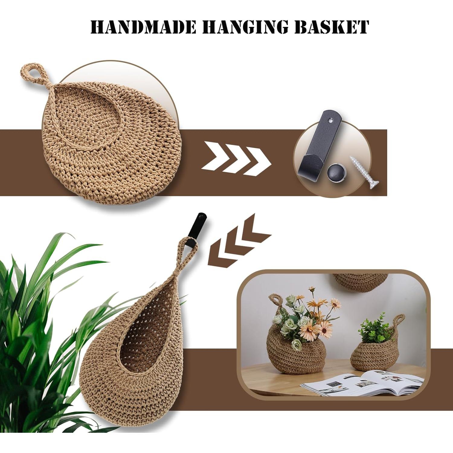 Juego de 3 cestas colgantes MKO SHUN para frutas y verduras