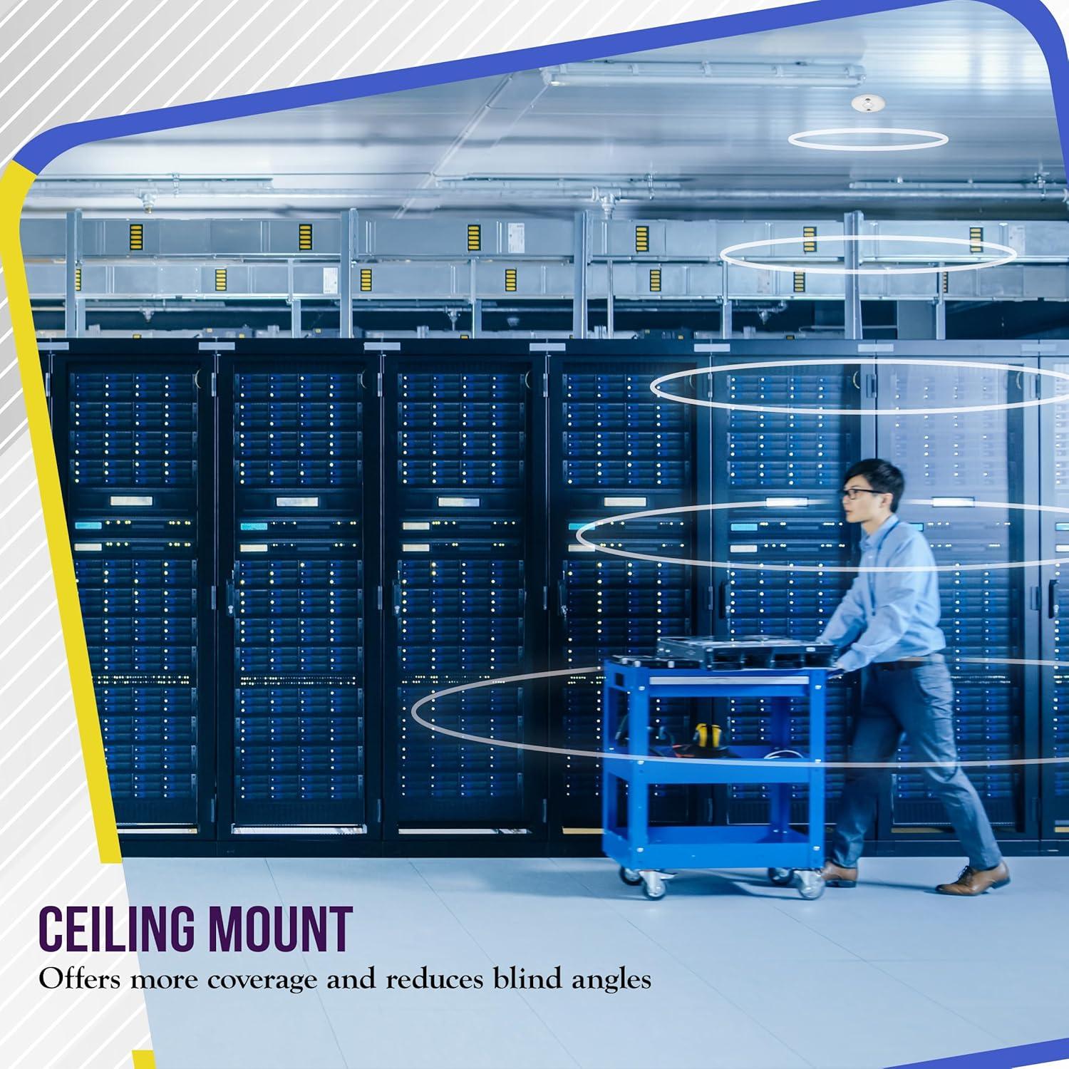 Sensor de Techo Enerlites MDC-50L Dual PIR Ultrasonido 360°