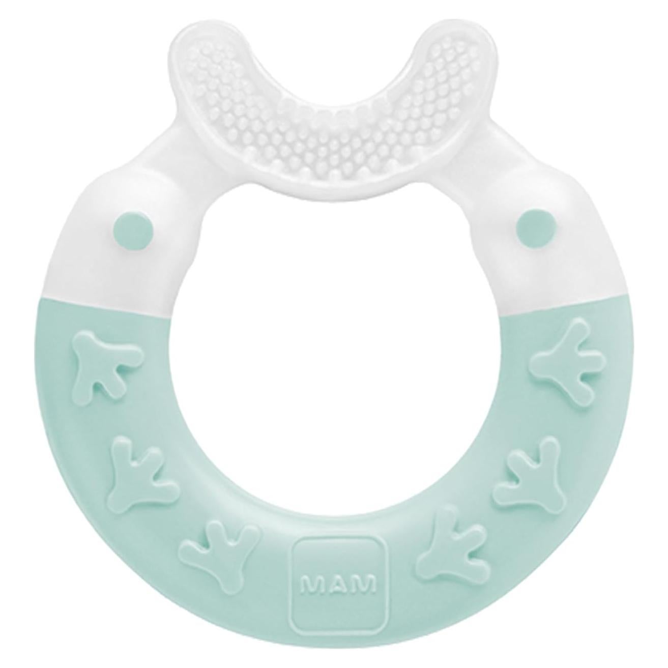 Mordedor y Cepillo MAM Bite & Brush Silicona 3+ Meses Azul