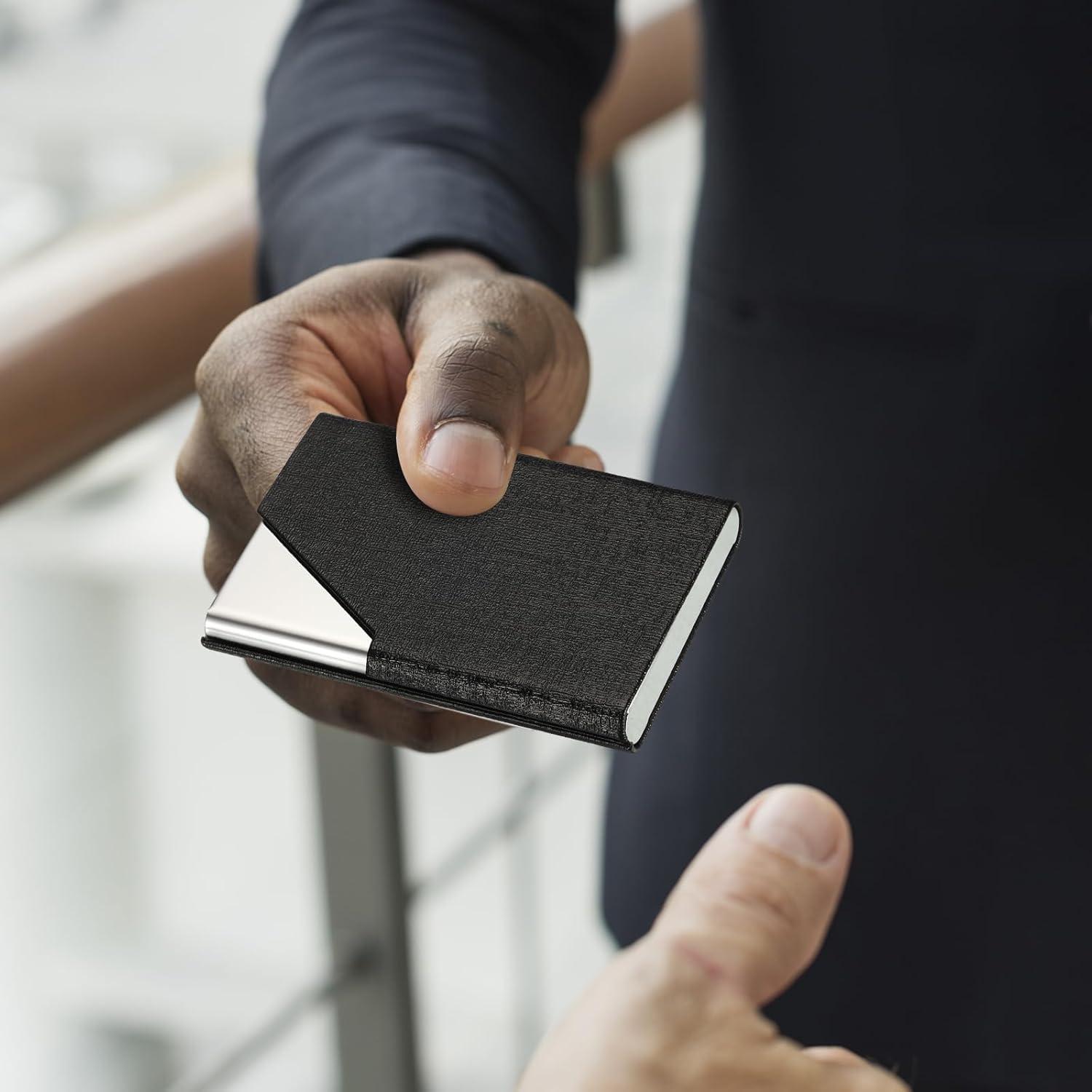 Soporte para Tarjetas de Visita PATIKIL 10 Piezas Negro