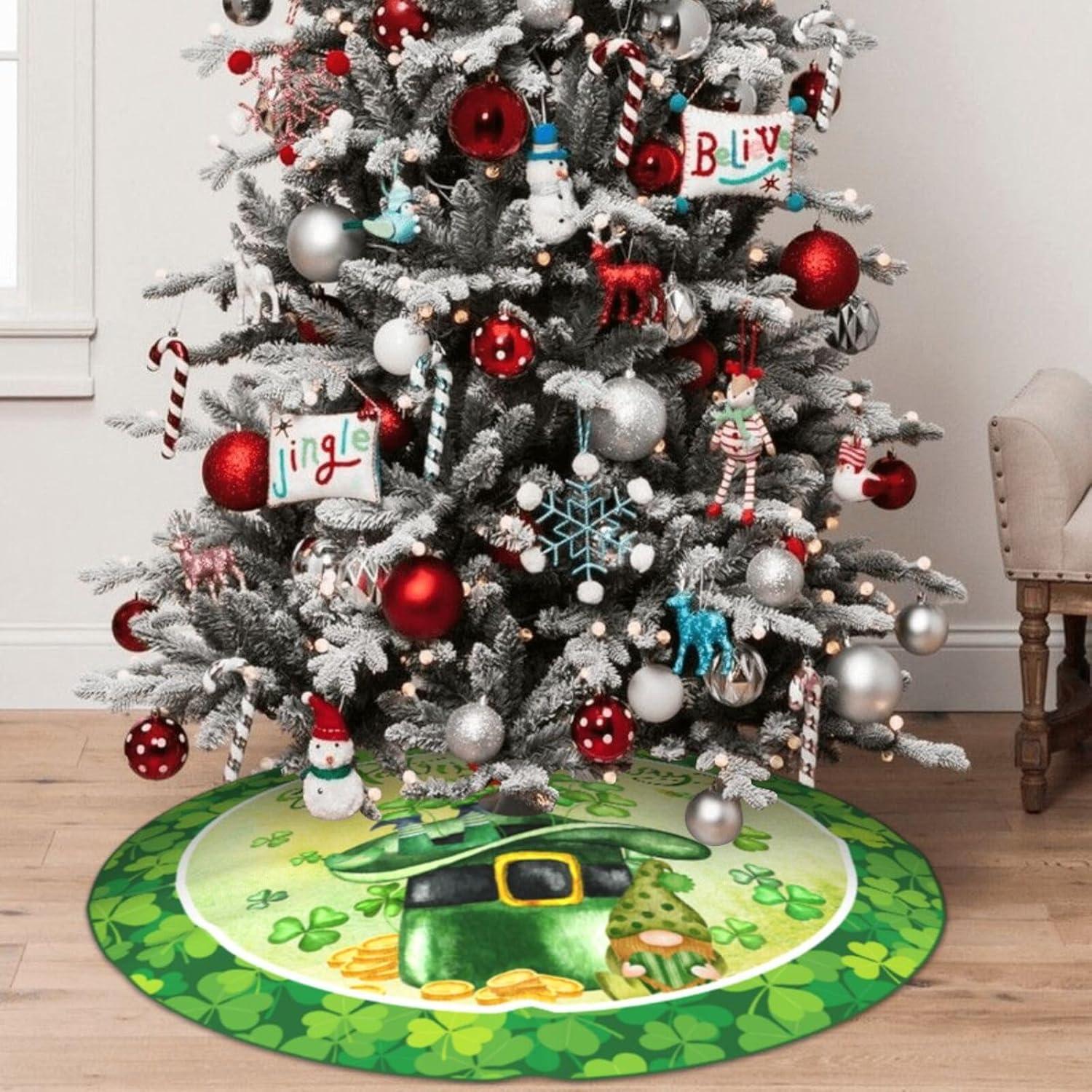 Falda de Árbol de Navidad XYSKINO 76.2 cm Verde Poliester