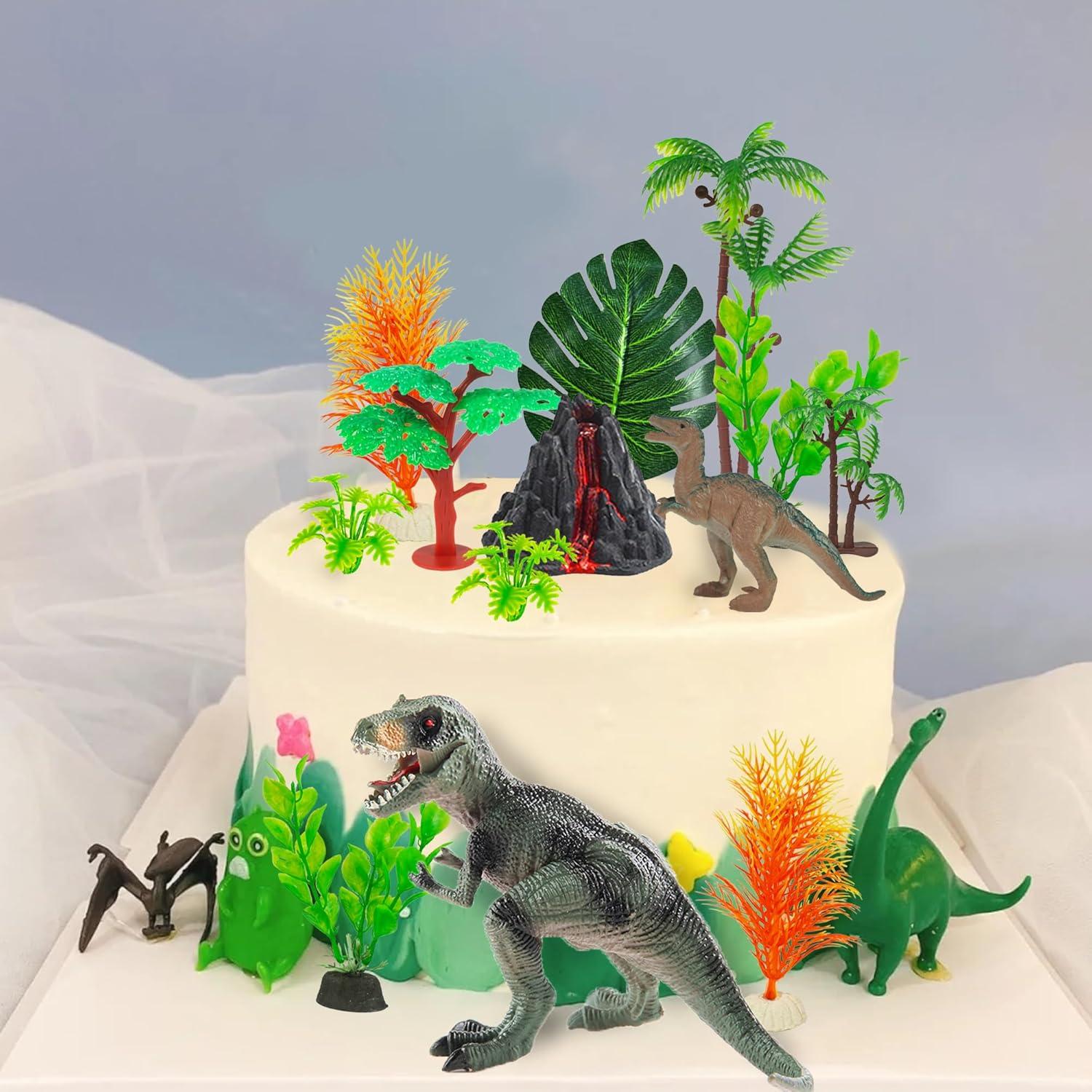 18 Adornos de Pastel de Dinosaurio DRWATE - Fiesta Temática