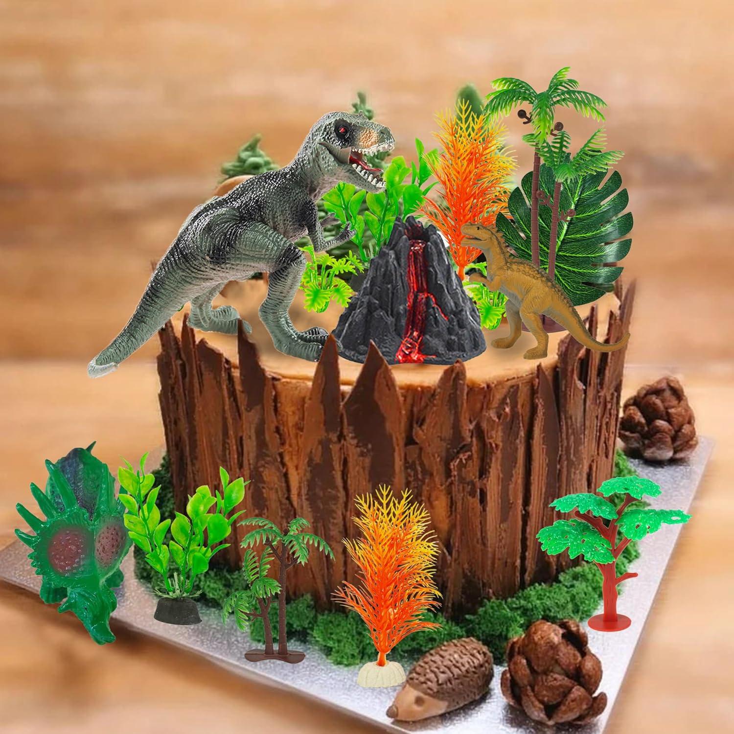 18 Adornos de Pastel de Dinosaurio DRWATE - Fiesta Temática