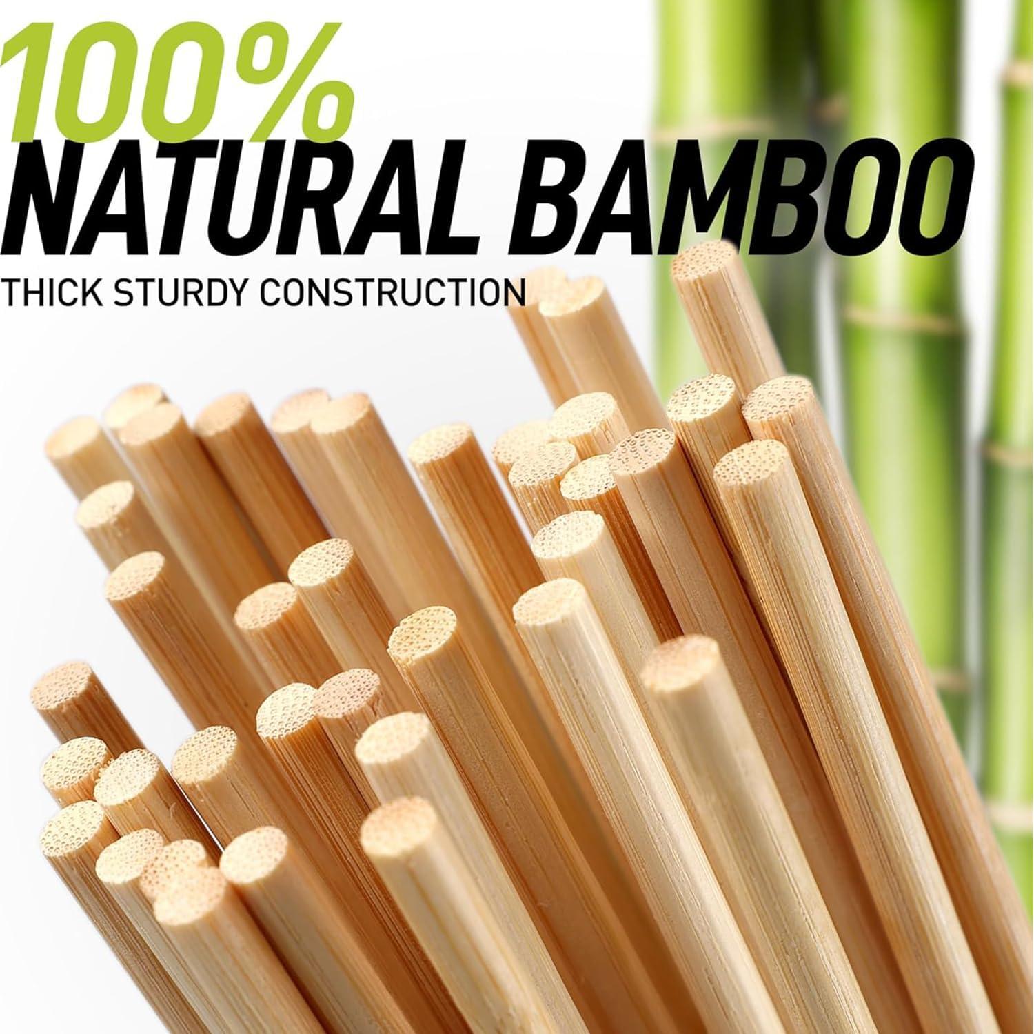 Pinchos de Bambú Natural Super Eco 100 Pcs 15.24 cm