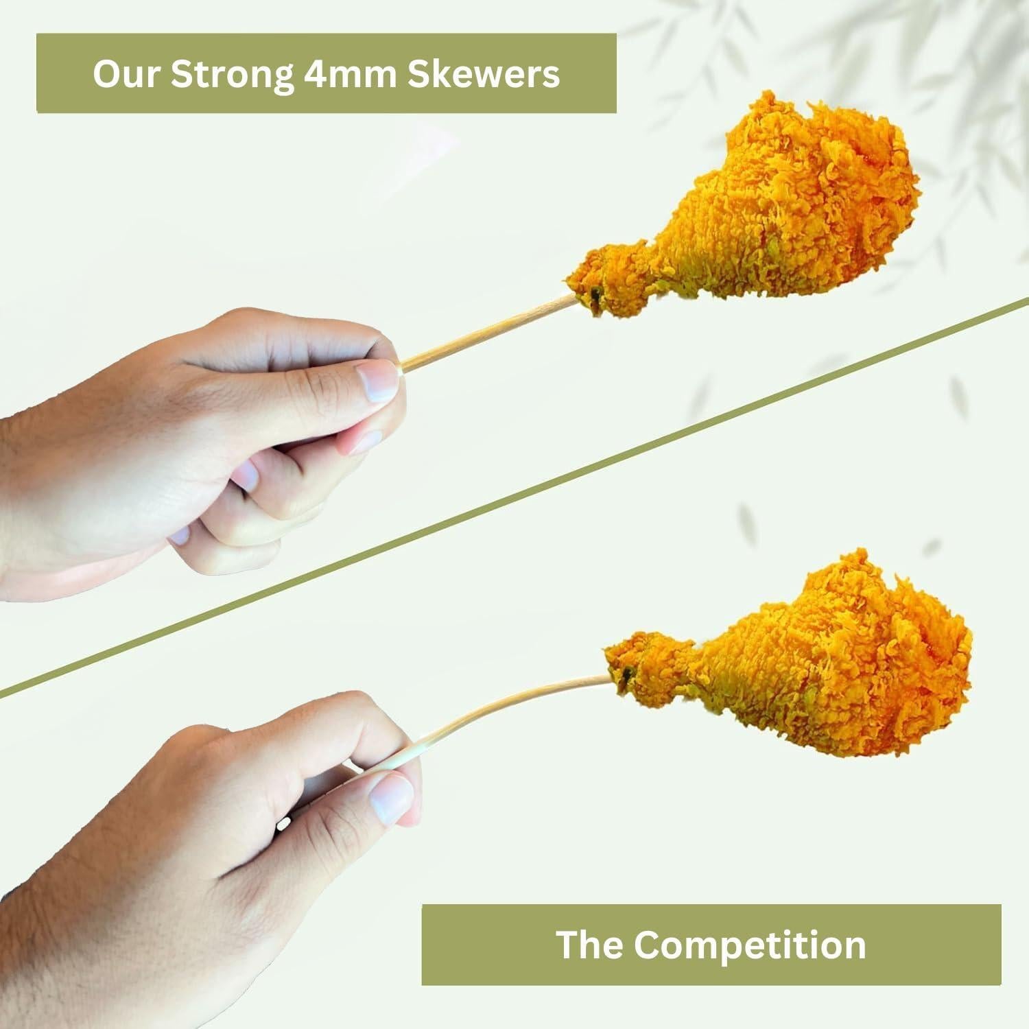 Pinchos de Bambú Natural Super Eco 100 Pcs 15.24 cm