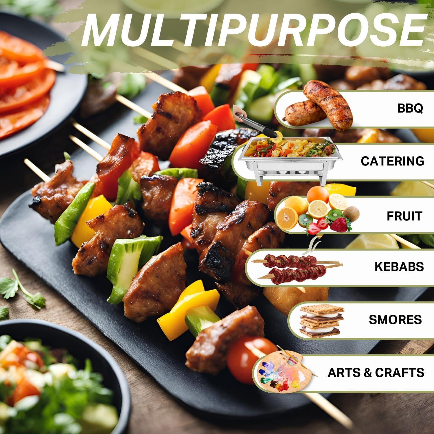 Pinchos de Bambú Natural Super Eco 100 Pcs 15.24 cm