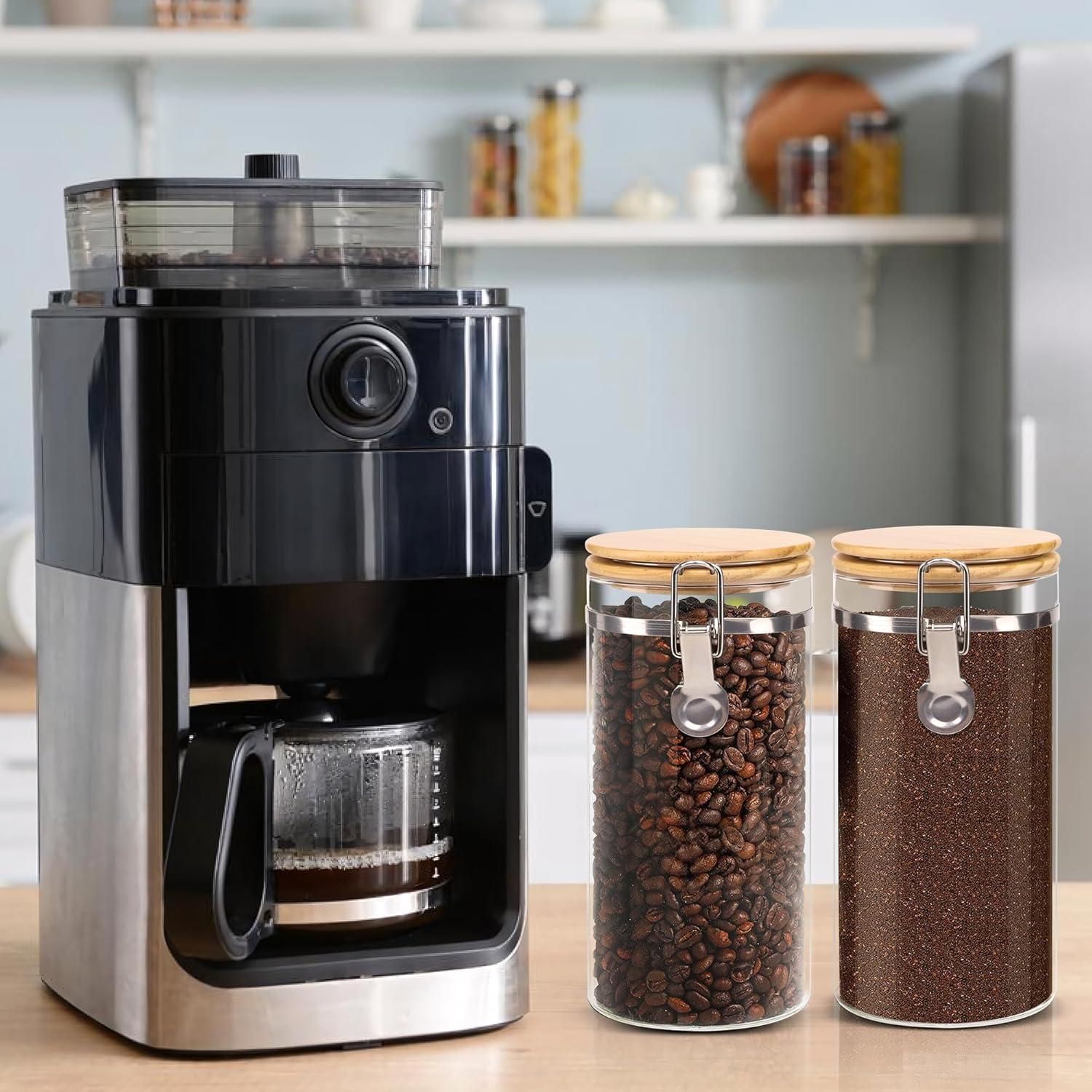 Tarros de Almacenamiento de Vidrio EQEY - 2 Unidades Herméticas