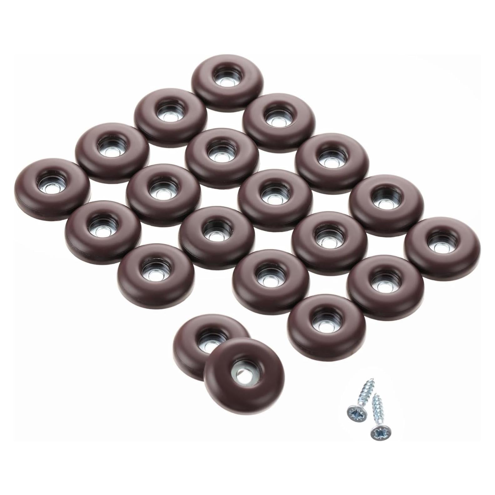 Deslizadores de Muebles Furnigear 38mm PTFE Marrón 20 Paquete