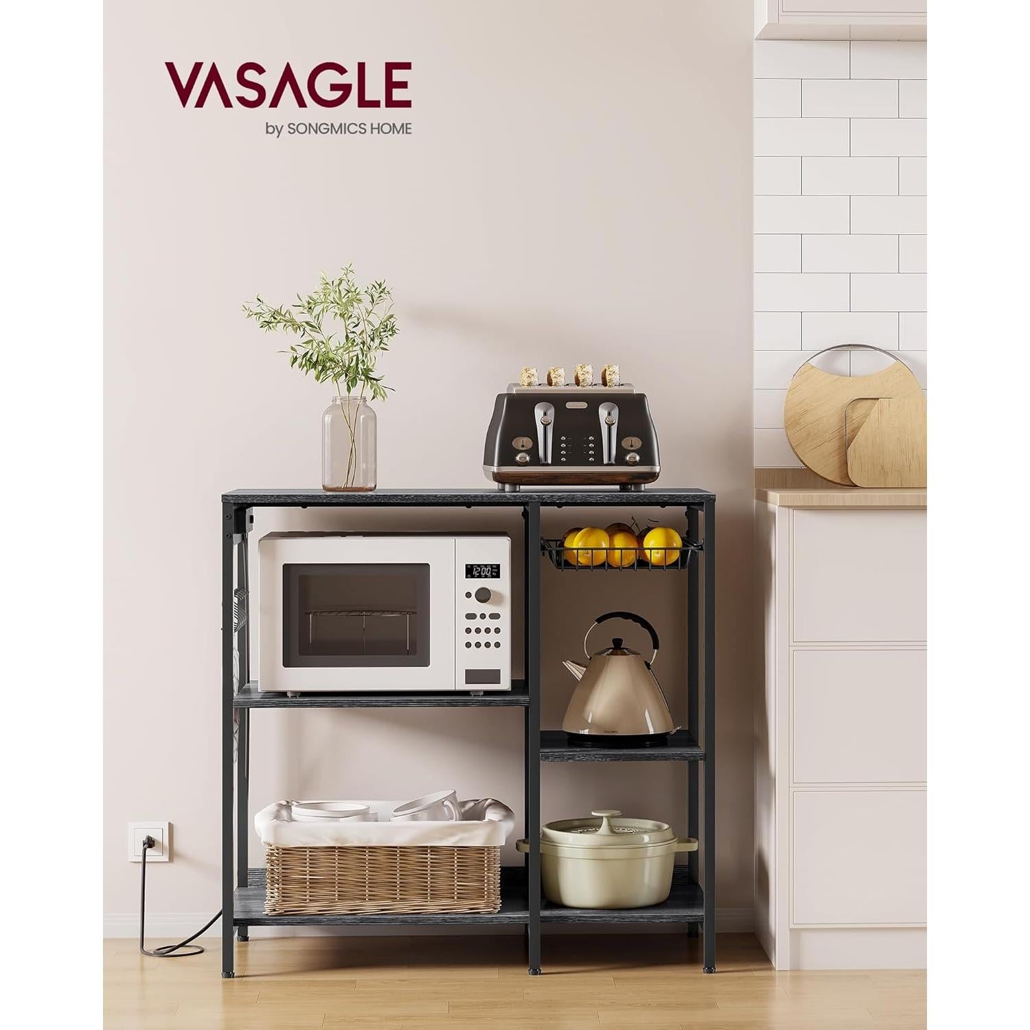 Estante de Panadero VASAGLE con Toma de Corriente 40x90 cm