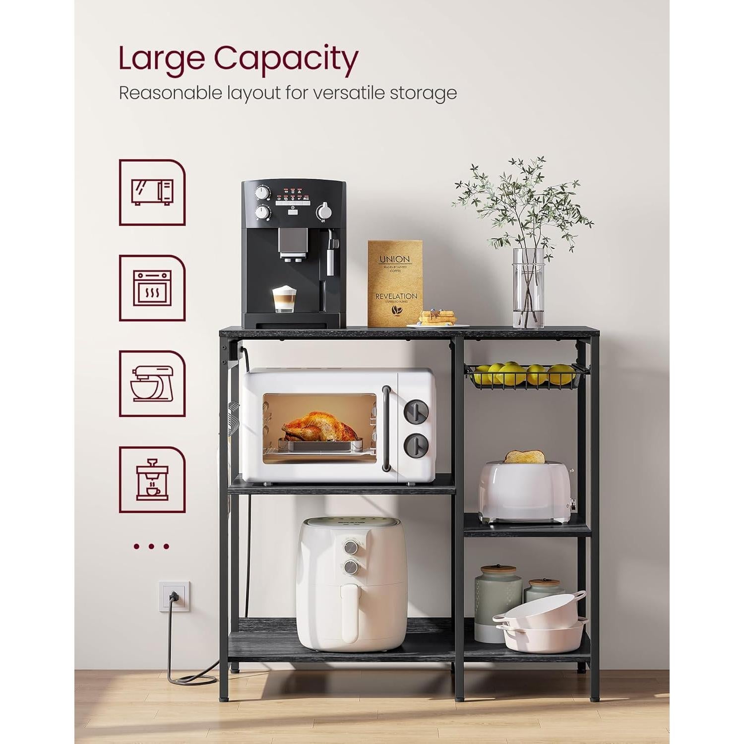 Estante de Panadero VASAGLE con Toma de Corriente 40x90 cm