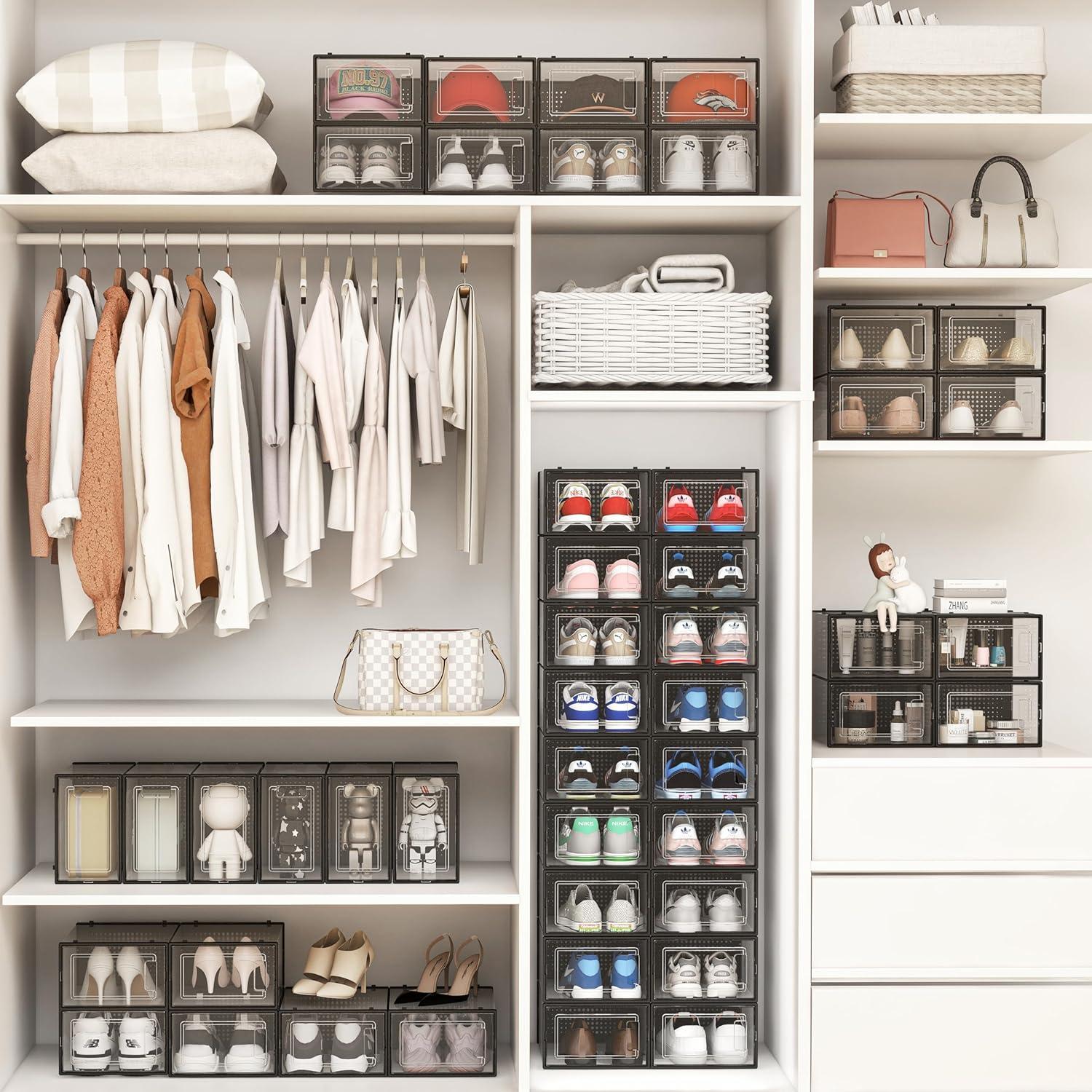 Paquete de 12 Contenedores de Almacenamiento para Zapatos Seseno