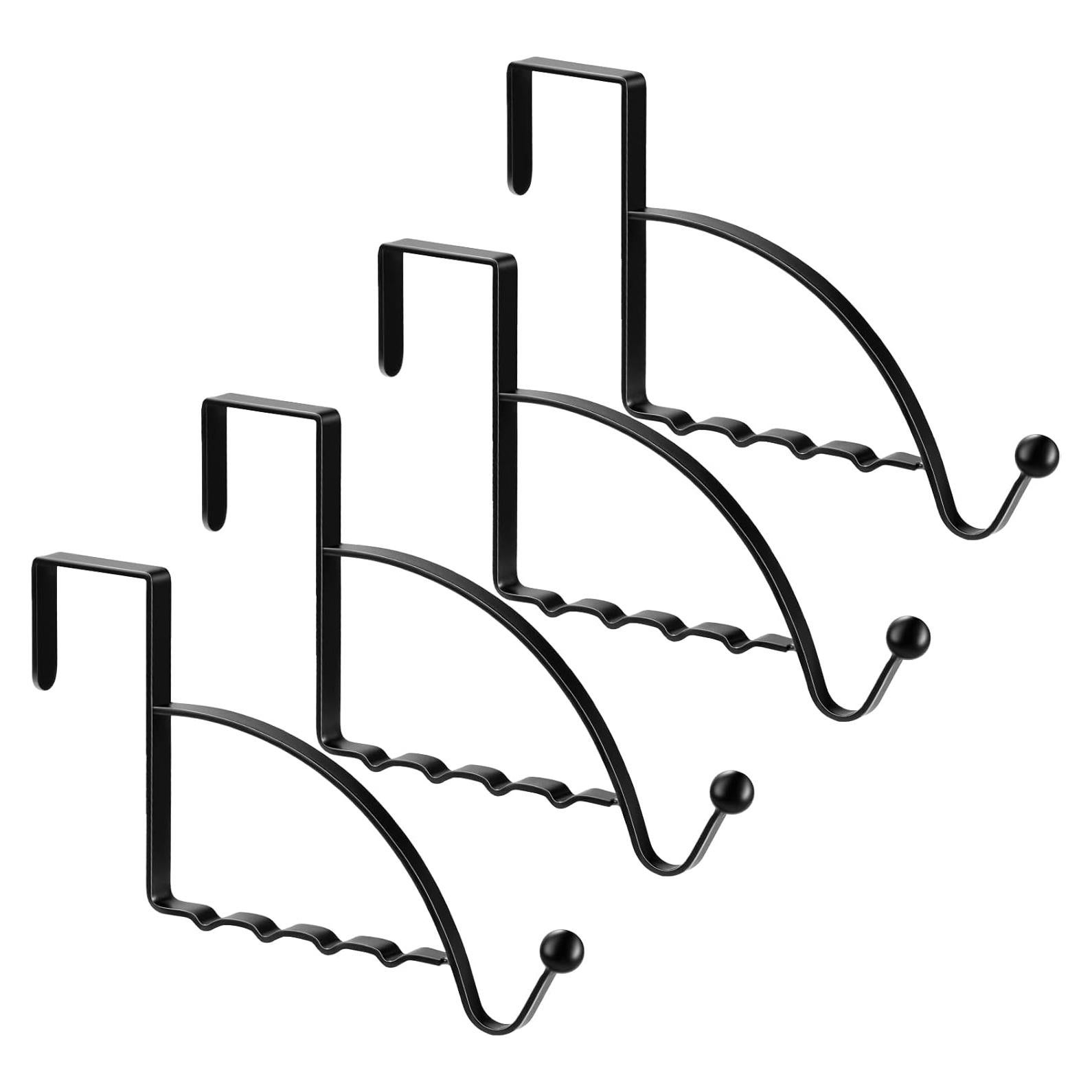 Ganchos sobre la puerta Hotop - Organizador negro 4 piezas