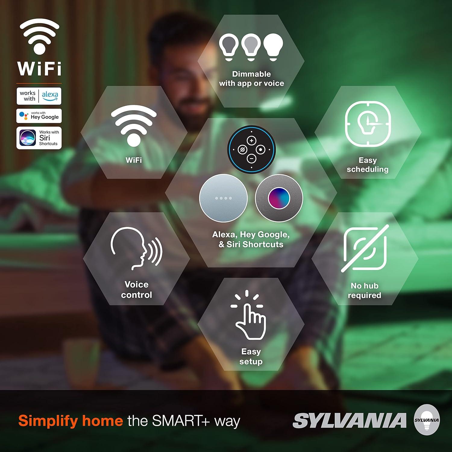 Bombilla LED inteligente Sylvania A21 14.5W WiFi regulable