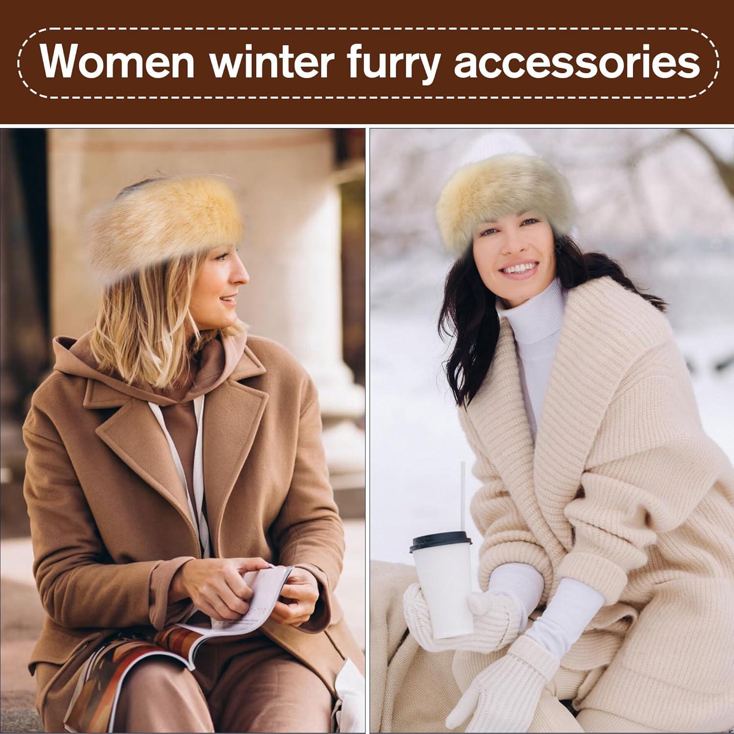 Banda para la Cabeza Dikoaina de Piel Sintética Beige para Mujeres