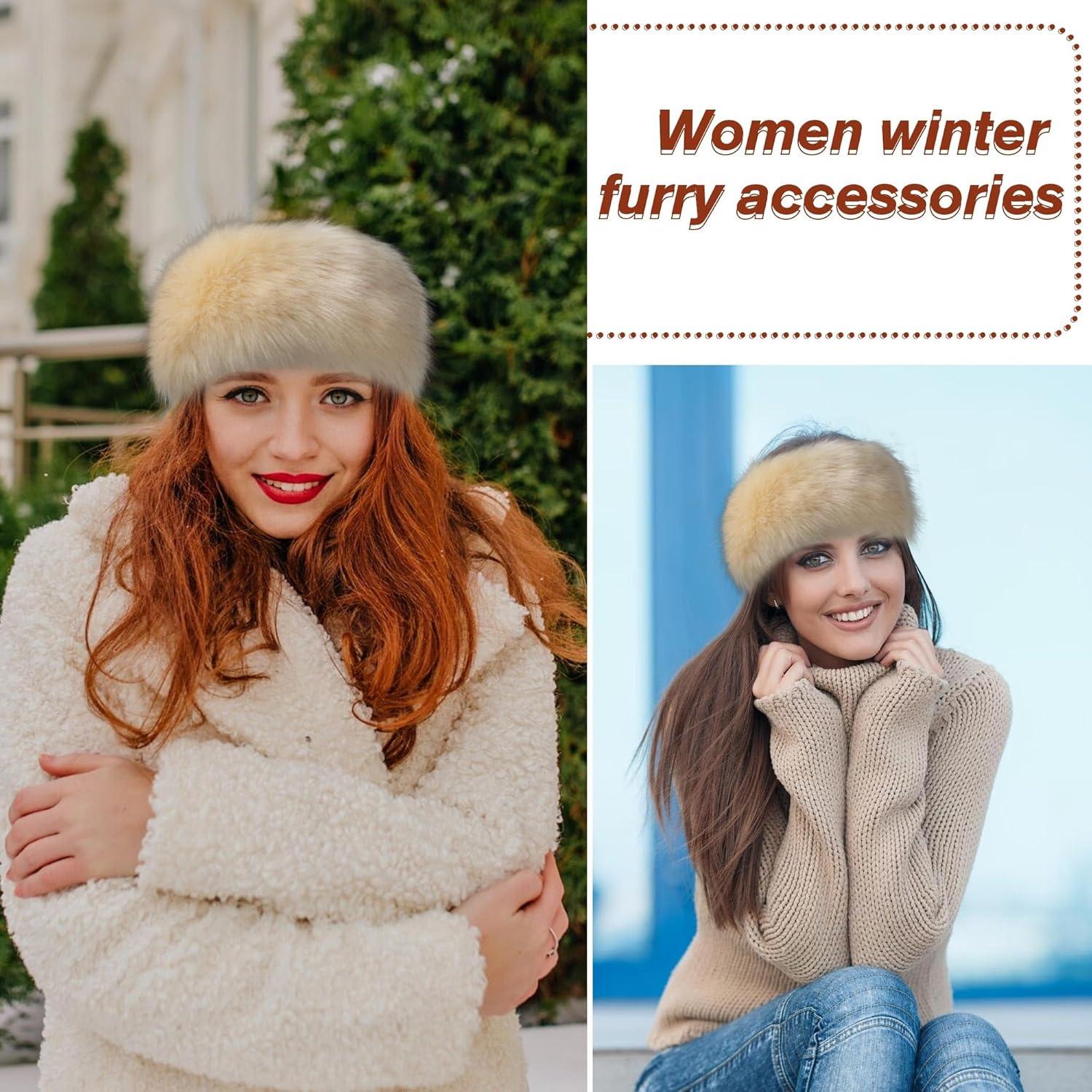 Banda para la Cabeza Dikoaina de Piel Sintética Beige para Mujeres