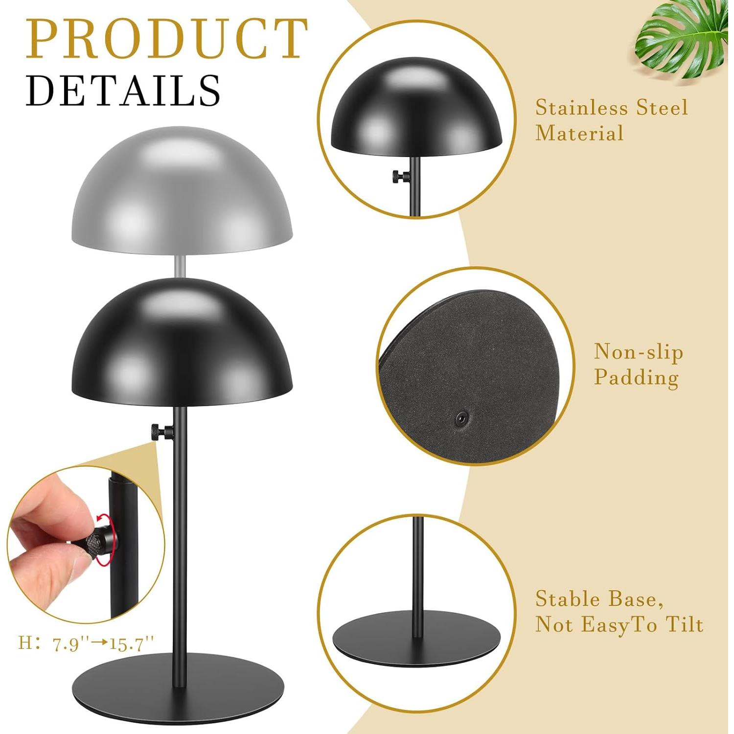 Soporte para Sombreros Sintuff 2 Pcs Ajustable 20-40 cm Negro