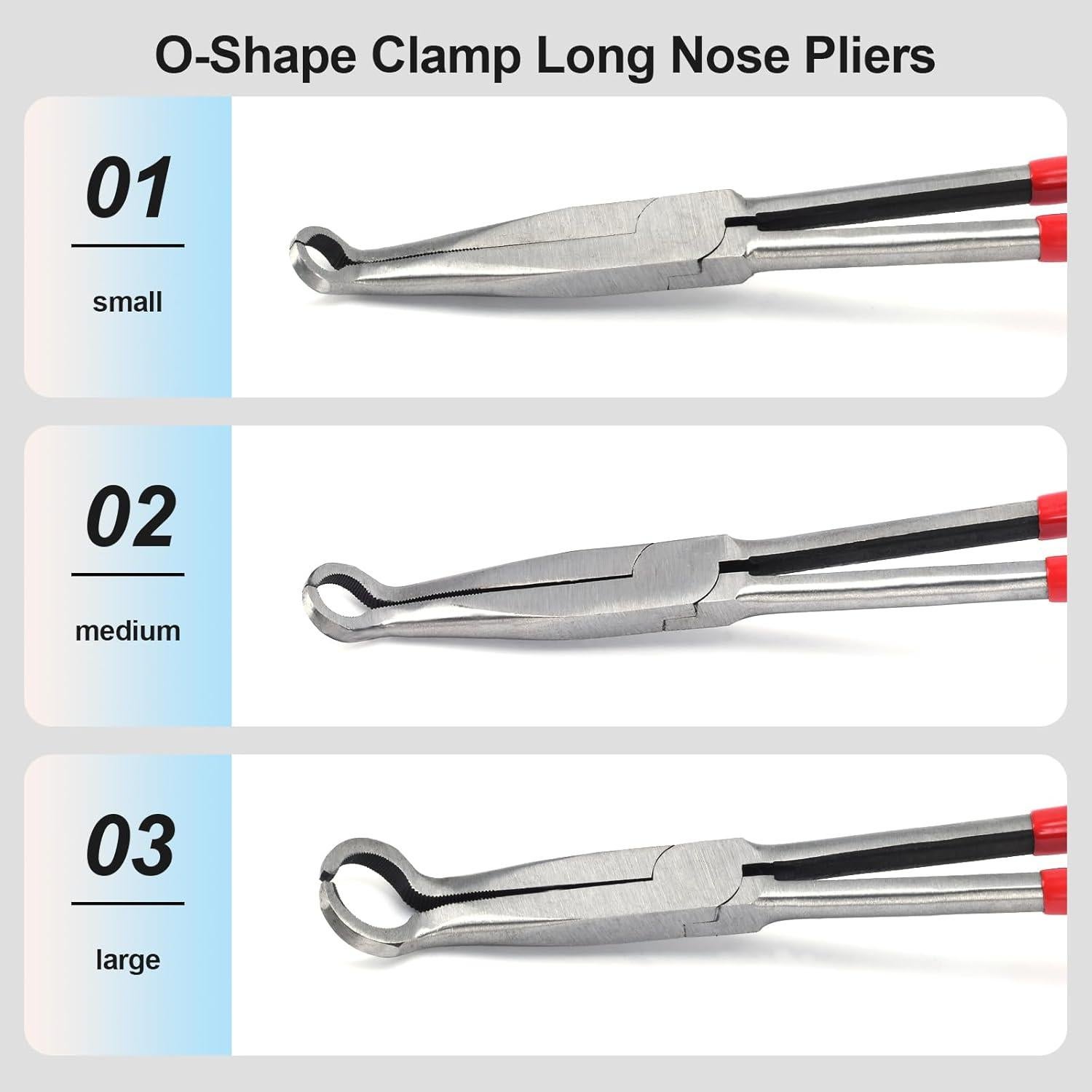 Juego de 3 Alicates de Punta Larga Cricle - 27.94 cm