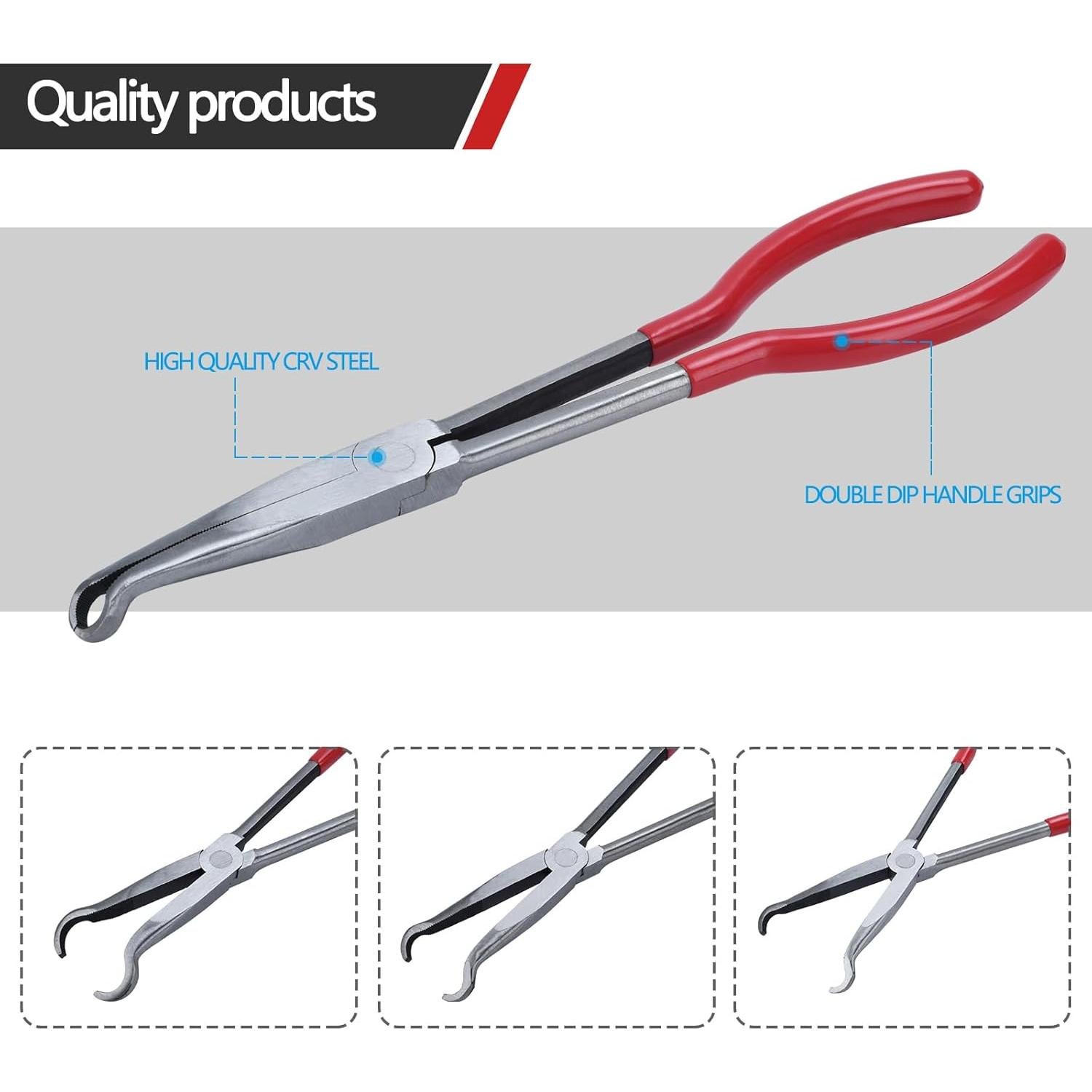 Juego de 3 Alicates de Punta Larga Cricle - 27.94 cm