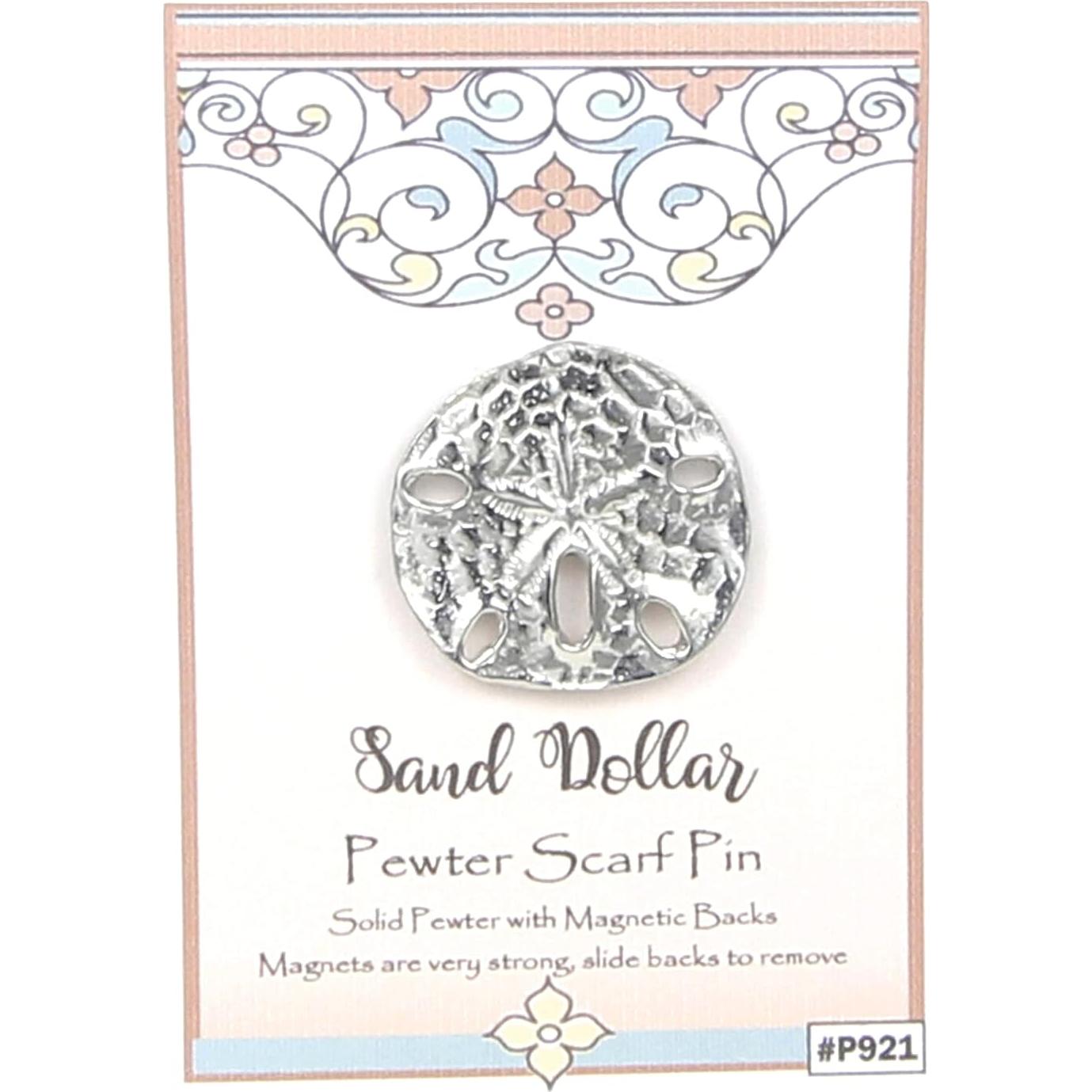 Pin de Bufanda Magnético de Arena de Dólar - Hecho a Mano