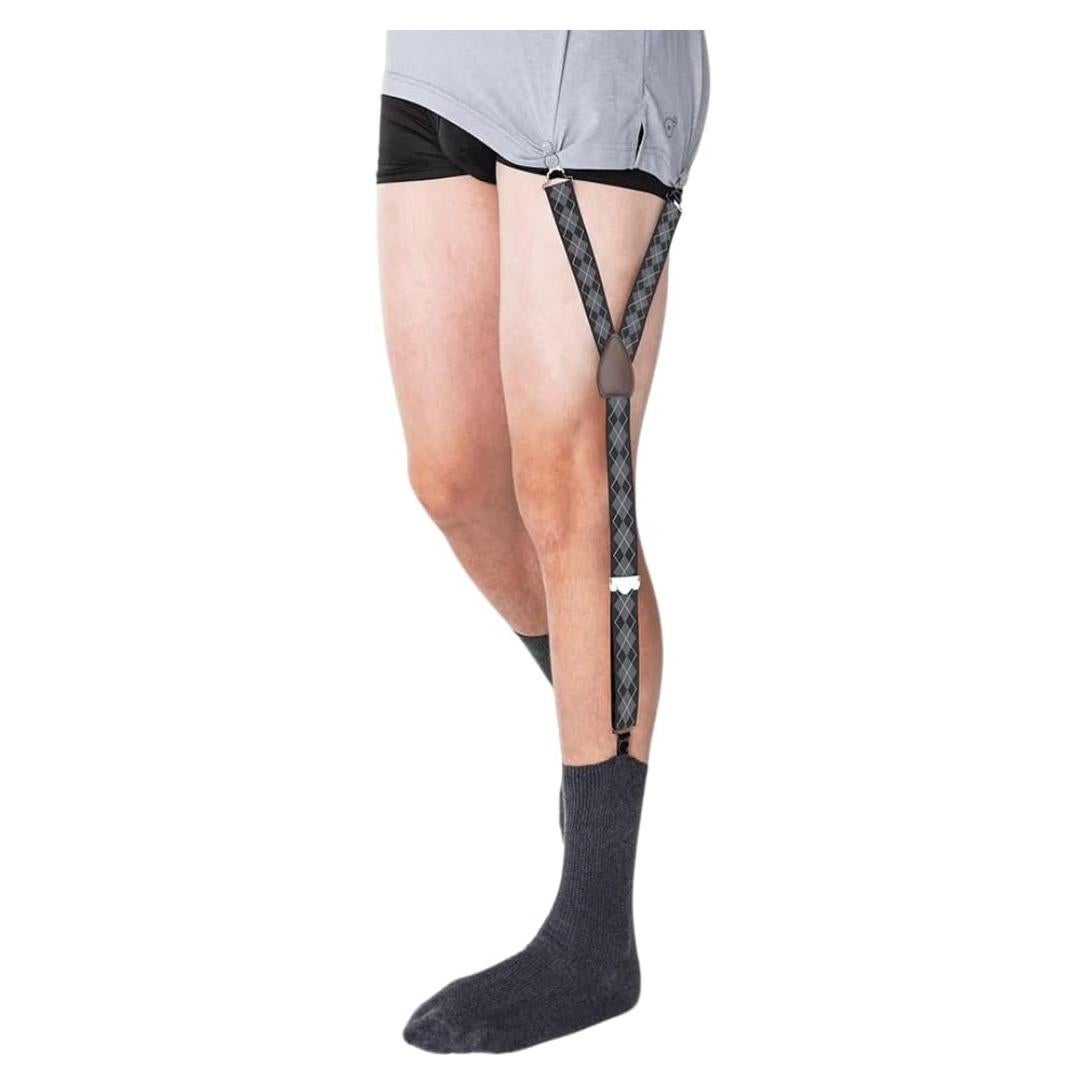 Soporte para Camisa de Hombre KK & JAY Argyle Negro/Gris