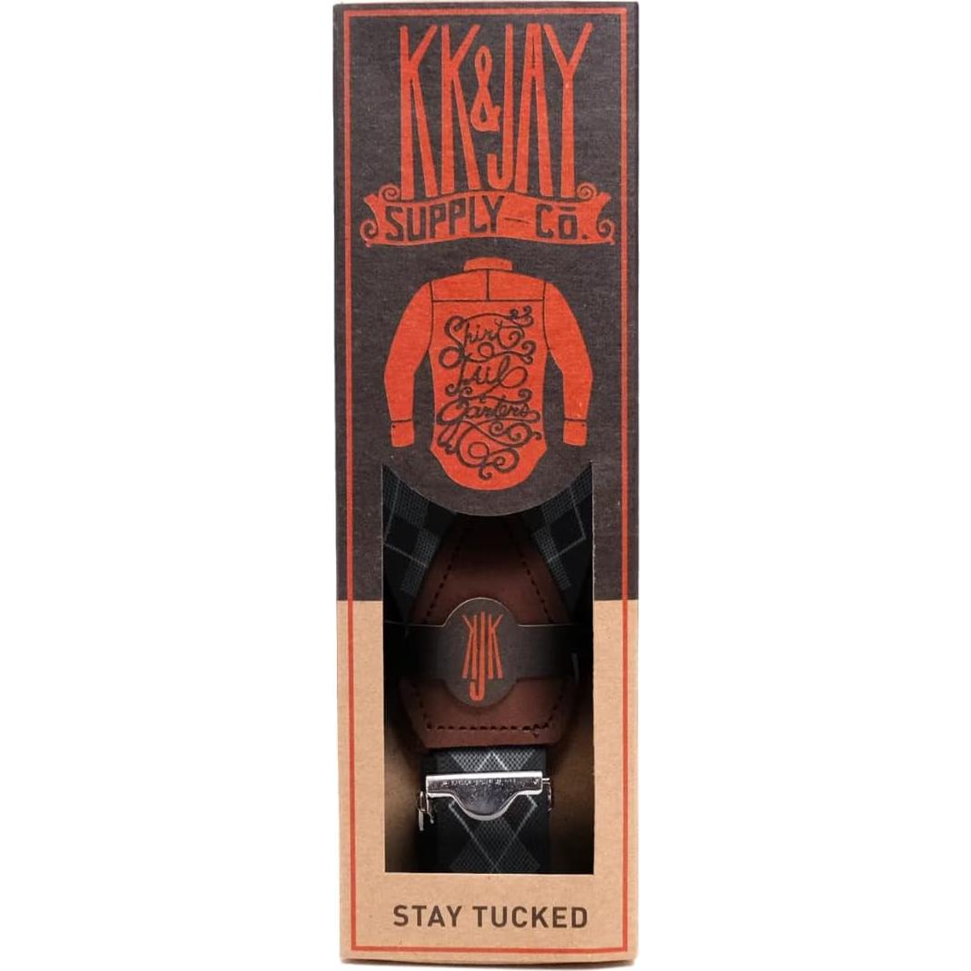 Soporte para Camisa de Hombre KK & JAY Argyle Negro/Gris