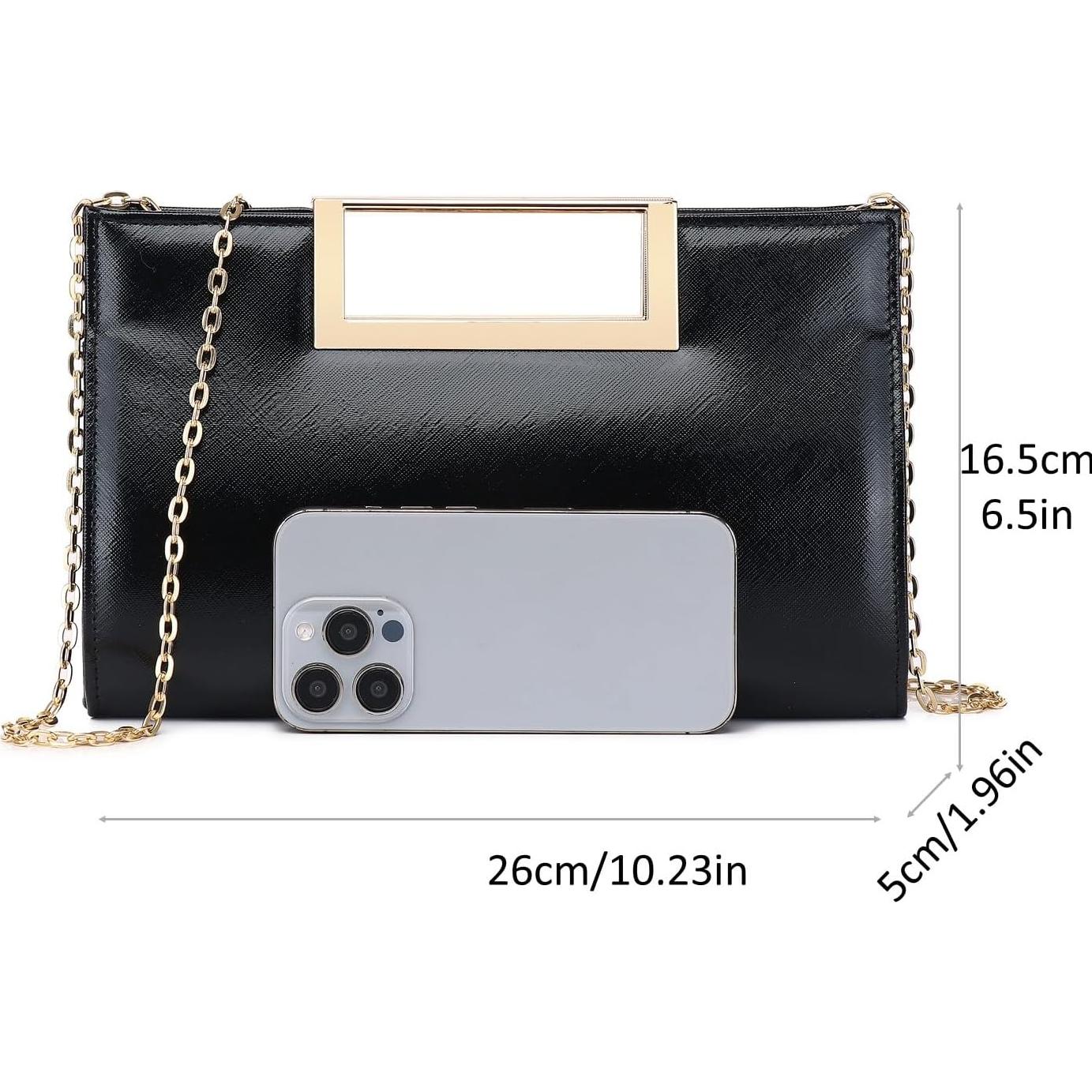 Bolso de Mano Elegante DETARA para Mujeres - Cuero PU Negro