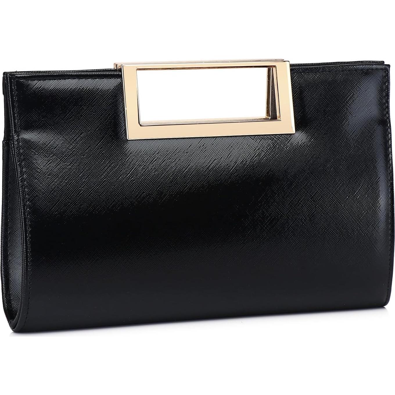 Bolso de Mano Elegante DETARA para Mujeres - Cuero PU Negro
