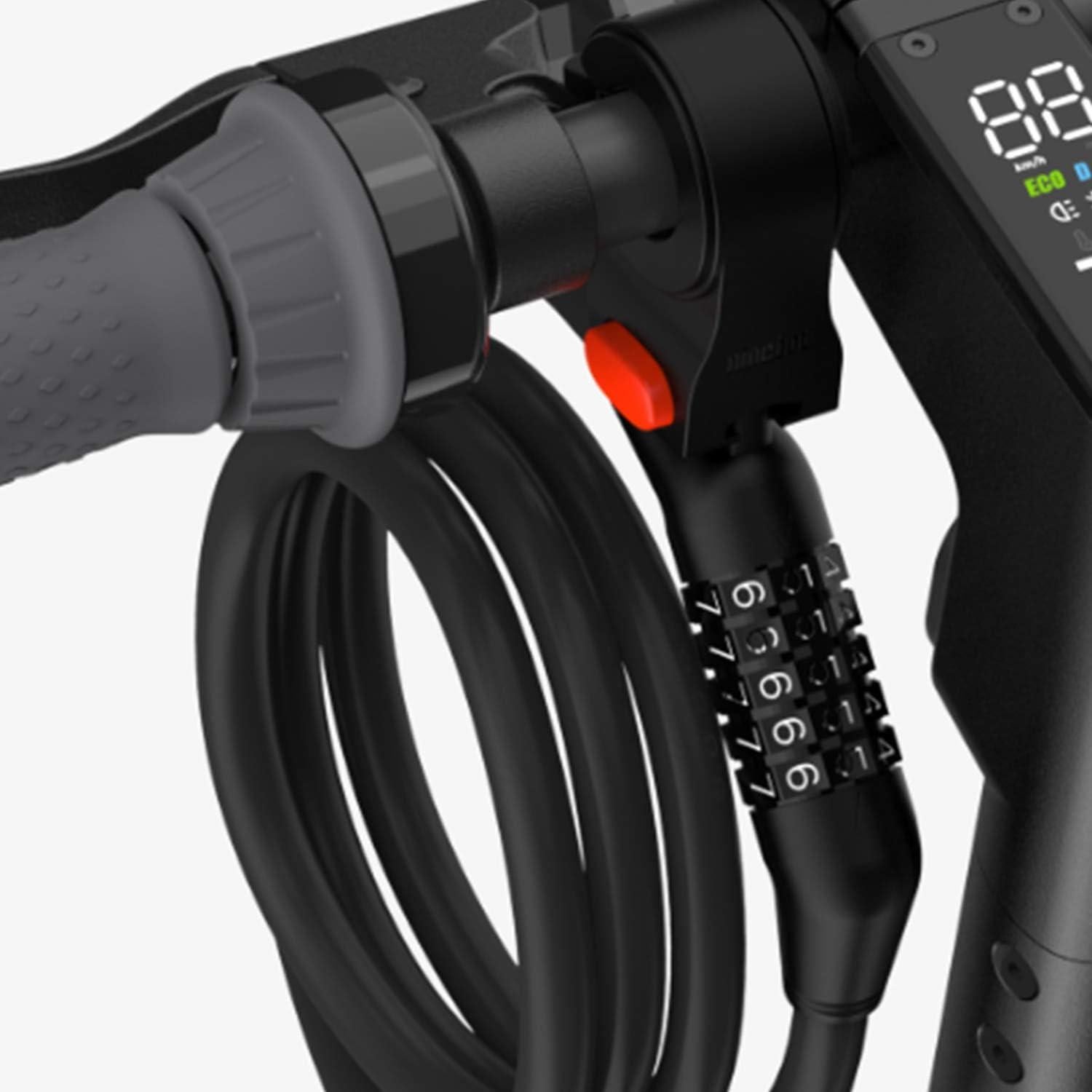 Candado de Combinación Segway Ninebot 120cm 5 Dígitos Negro