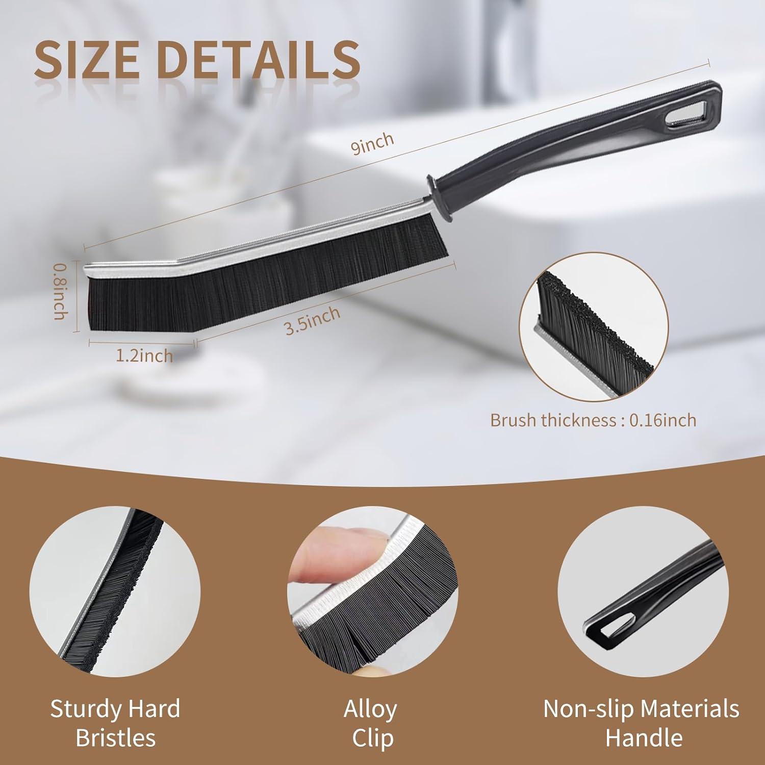 Cepillo de Limpieza de Ranuras Sayutie 6 Piezas Negro