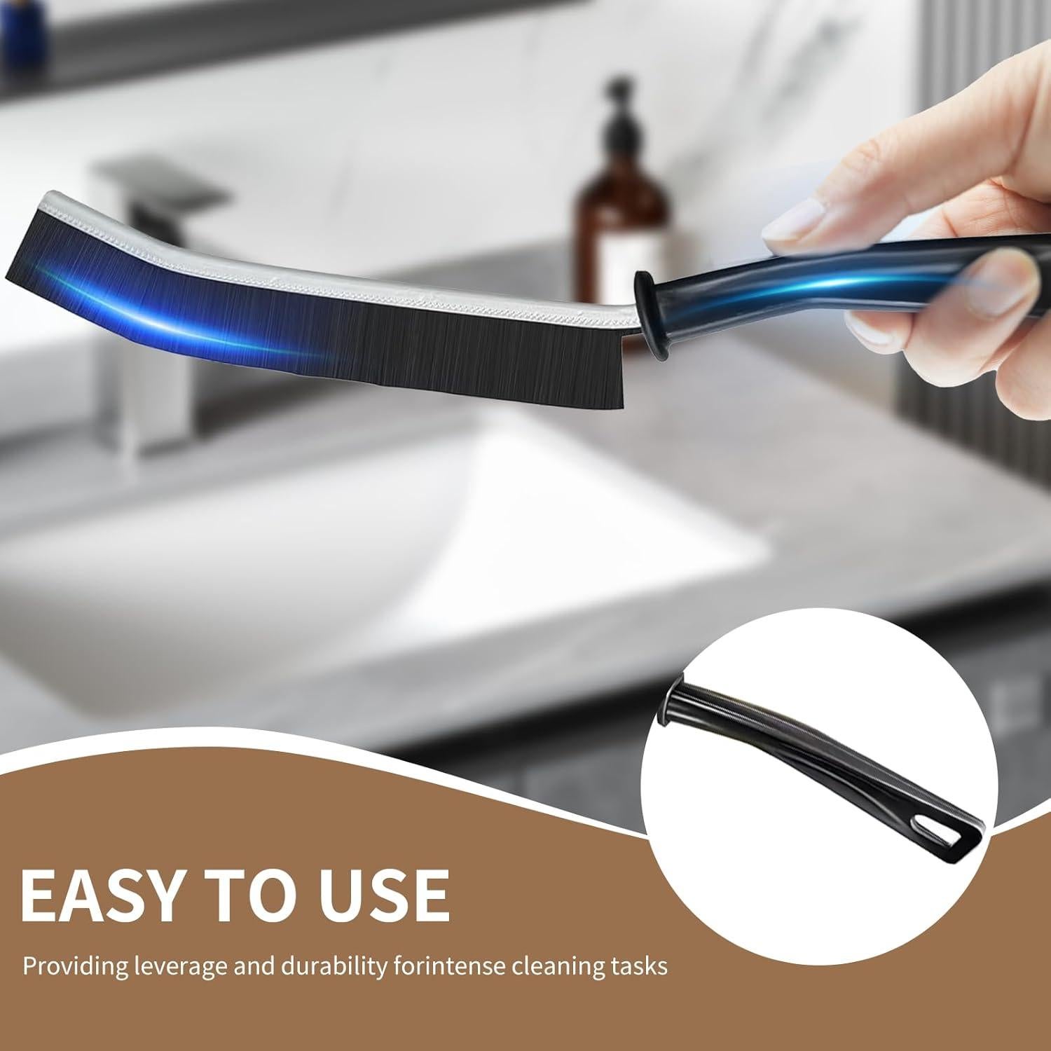 Cepillo de Limpieza de Ranuras Sayutie 6 Piezas Negro